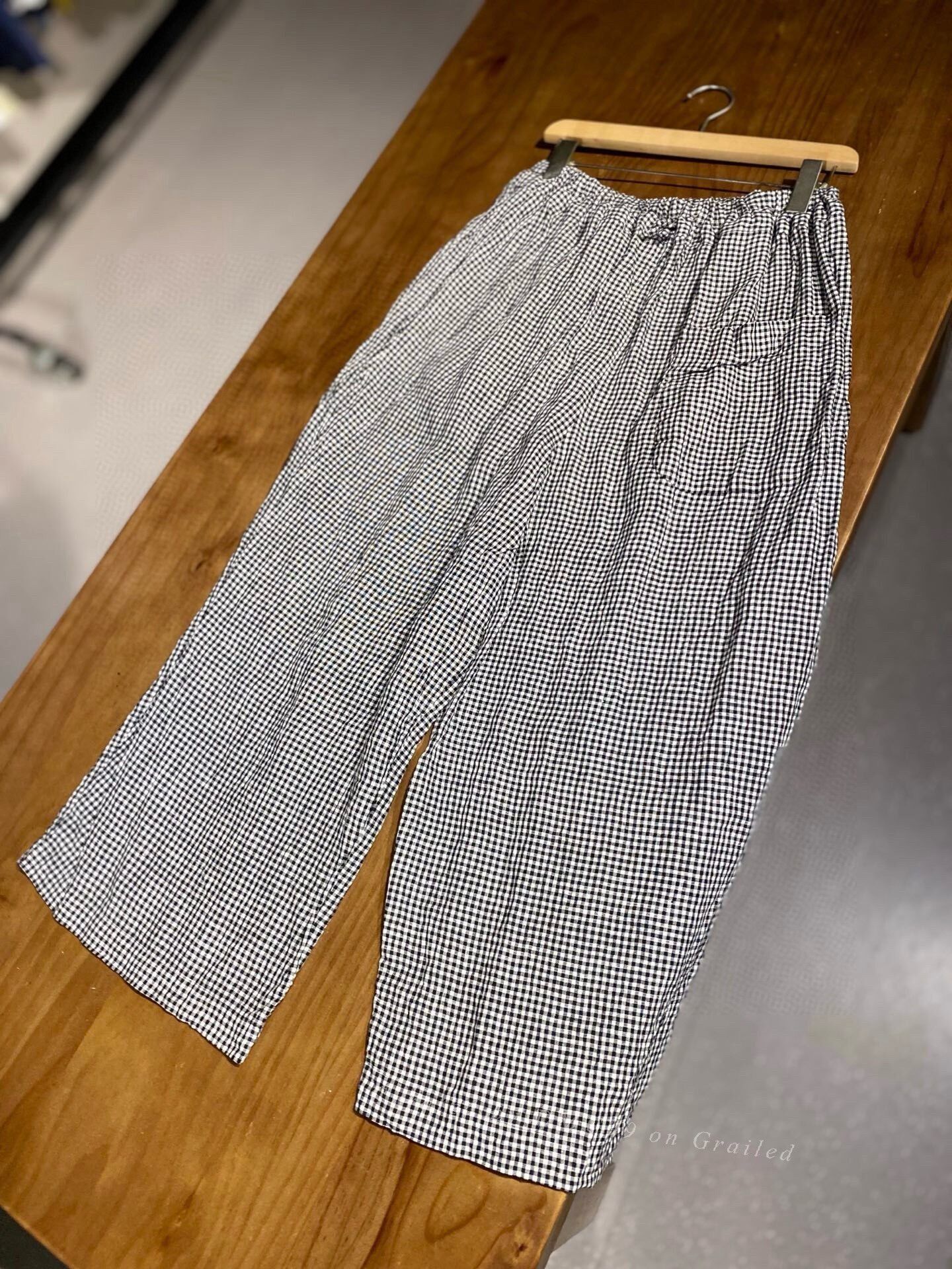 Other Atelier d'antan Black White Check Wide-Leg Pants Size 32" / US 10 / IT 46 - 1 Thumbnail