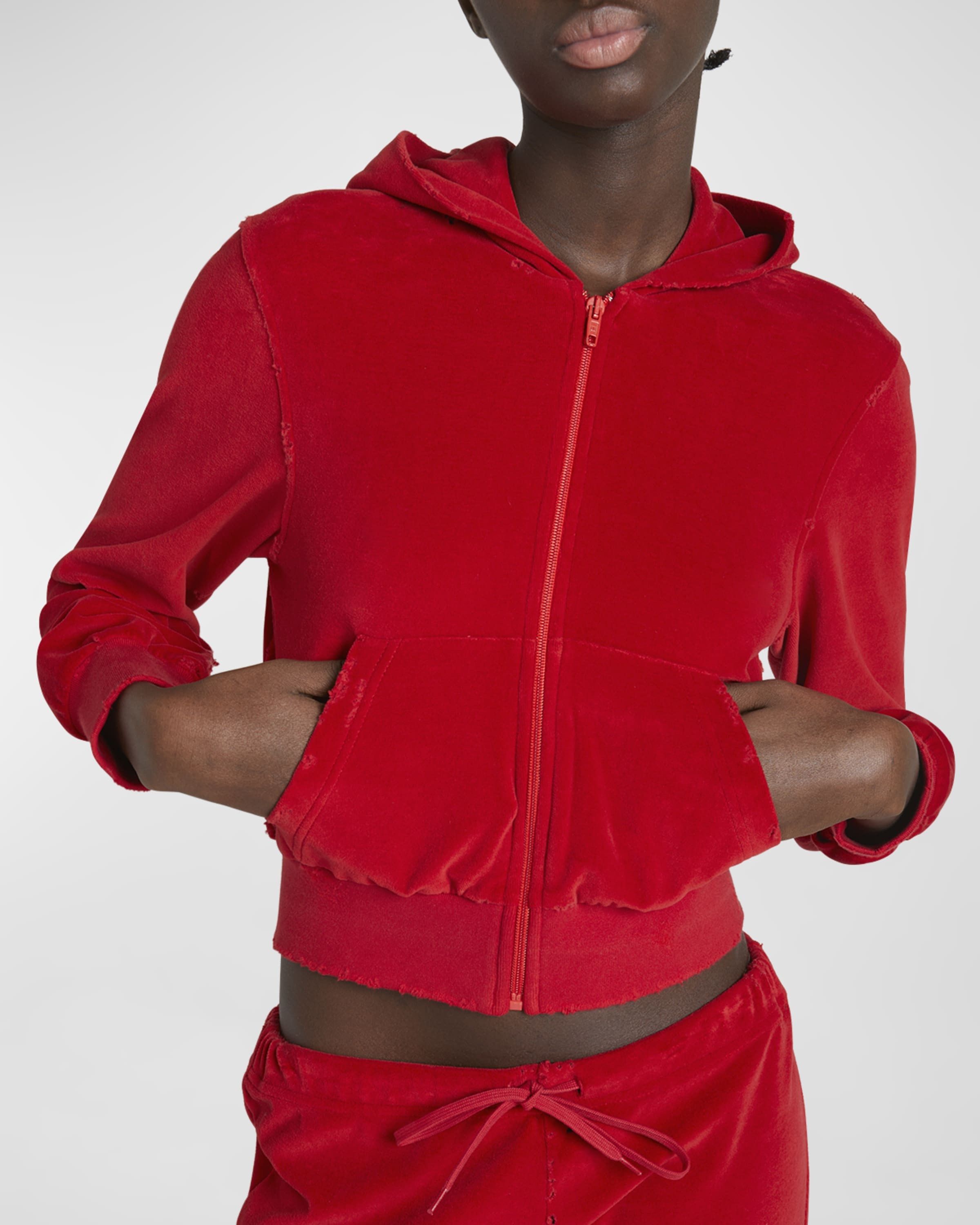 Balenciaga o1bcso1str0525 BB Motel Zip Up Hoodie Fitted in Red Size S / US 4 / IT 40 - 2 Thumbnail