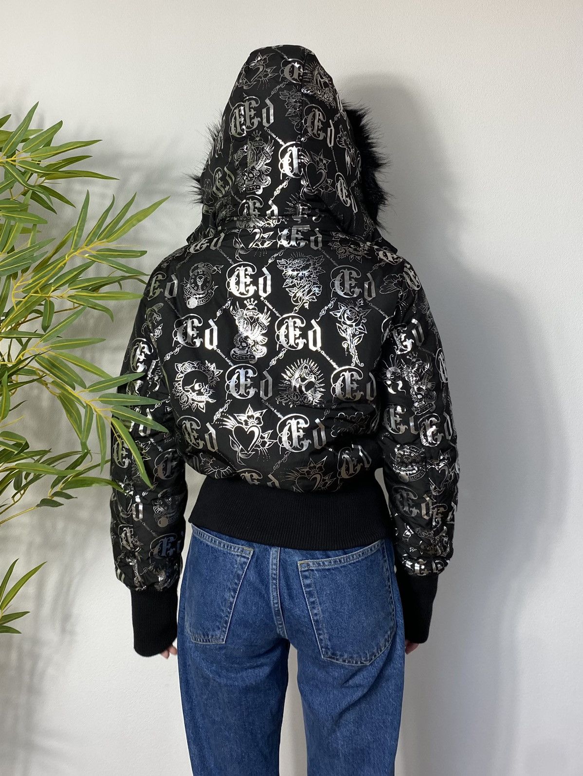 Ed Hardy VINTAGE ED HARDY BY CHRISTIAN AUDIGIER DOWN PUFFER JACKET Size M / US 6-8 / IT 42-44 - 11 Thumbnail