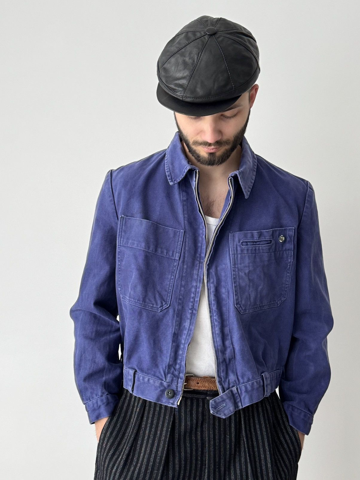 60's LABOUREUR French Cyclist Jacket 50/60's French vintage cotton