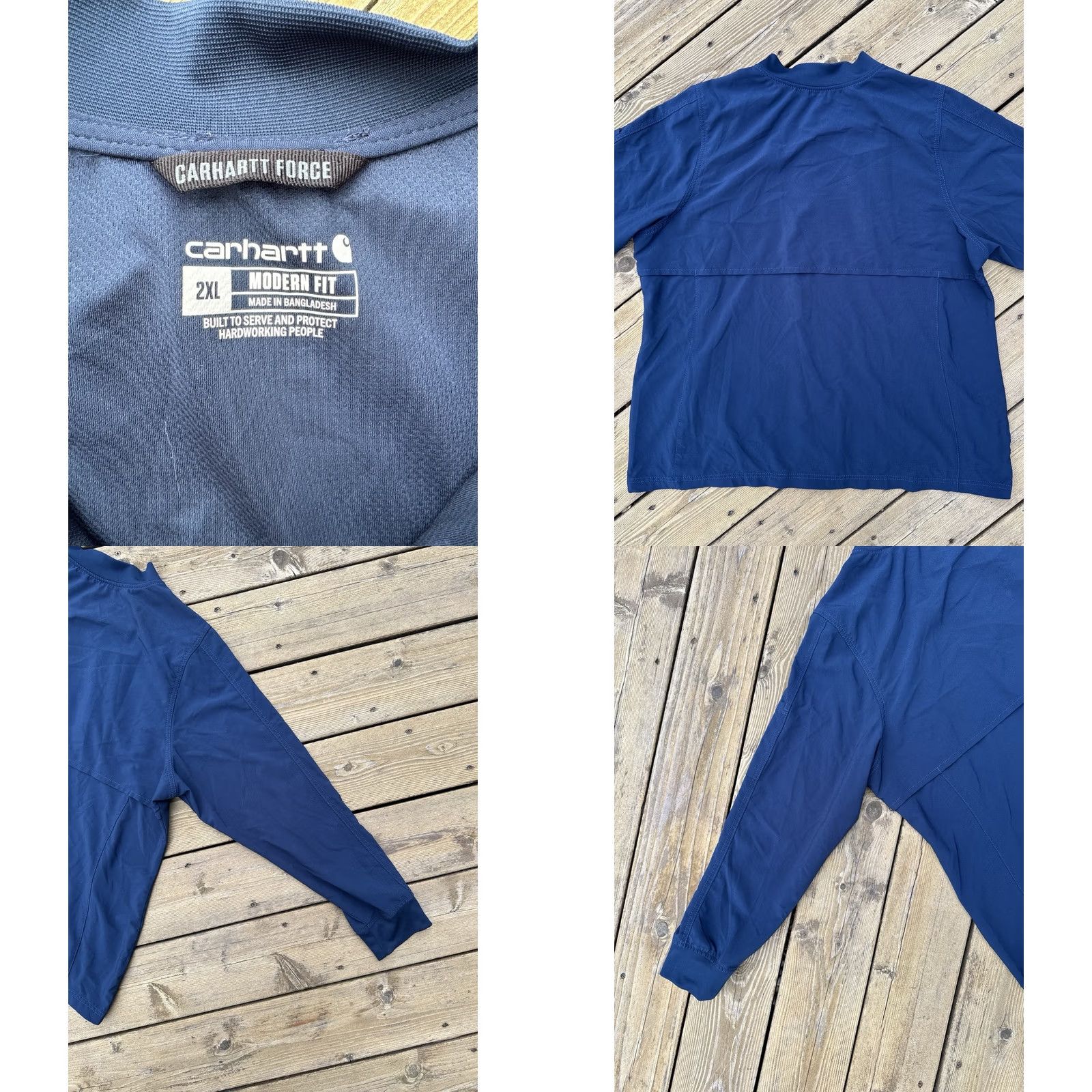 Carhartt Carhartt Jacket Full Zip 2XL Navy Workwear Stretch Utility C82110 Men Size US XXL / EU 58 / 5 - 8 Thumbnail