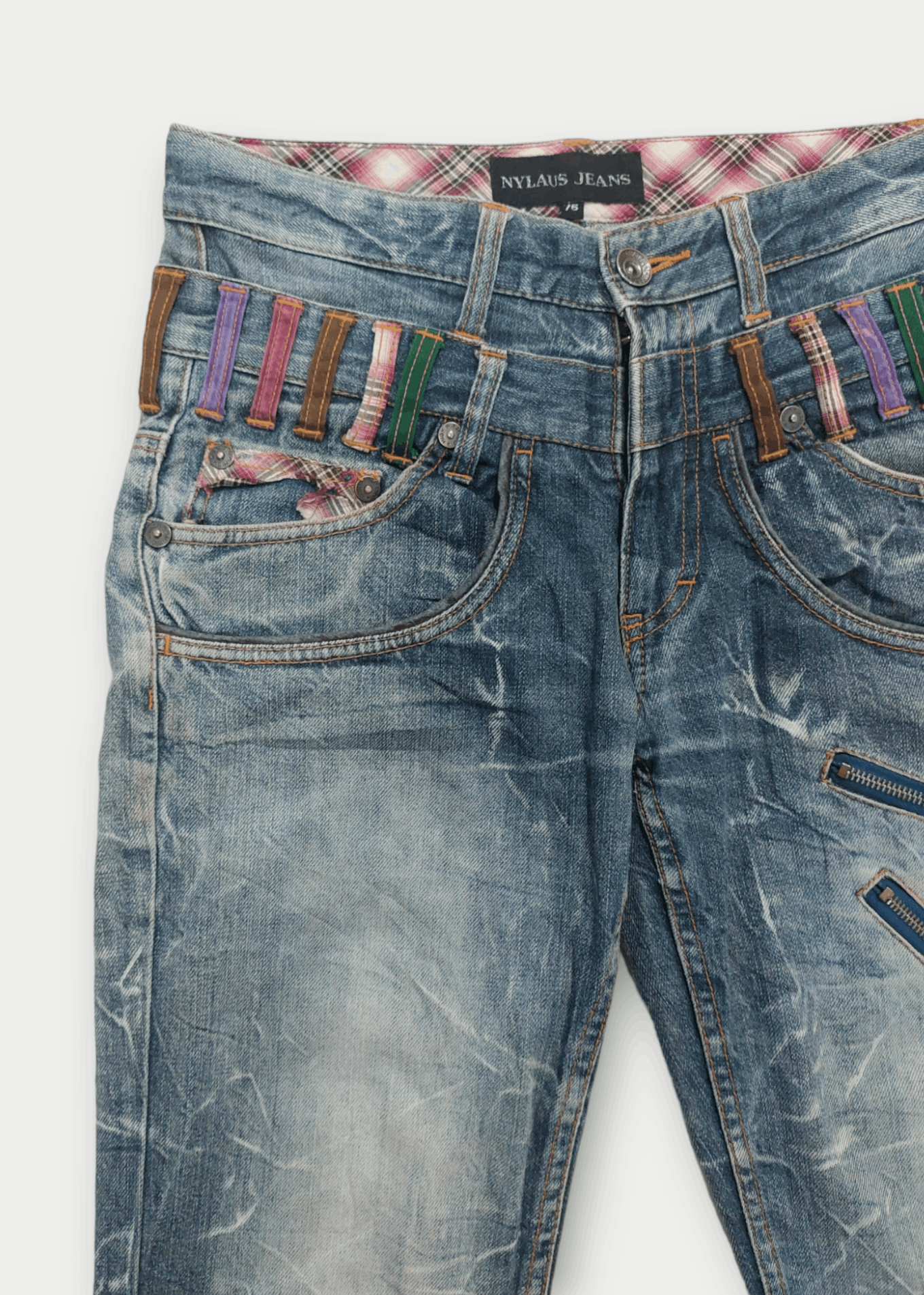 Japanese Brand Nylaus Double Waist Denim Size US 30 / EU 46 - 7 Thumbnail