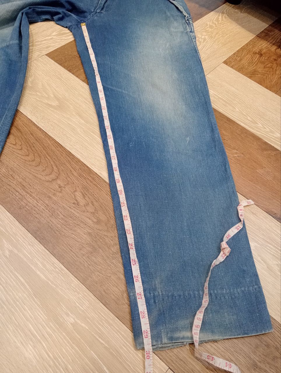 Issey Miyake RARE ISSEY MIYAKE VINTAGE DISTRESSED DENIM TROUSERS PANTS Size US 31 - 18 Thumbnail