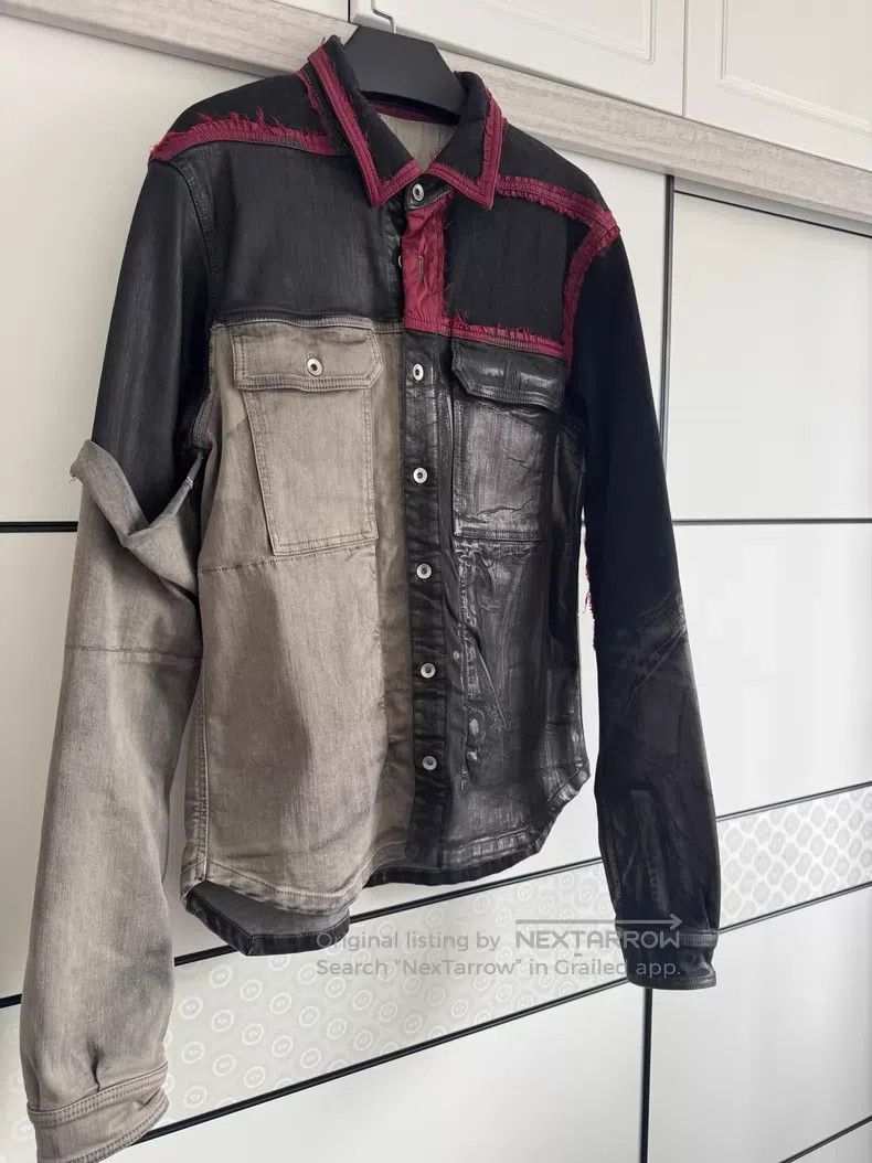 Rick Owens RICK OWENS Double Line Wax-Patched Jacket Size US M / EU 48-50 / 2 - 2 Thumbnail