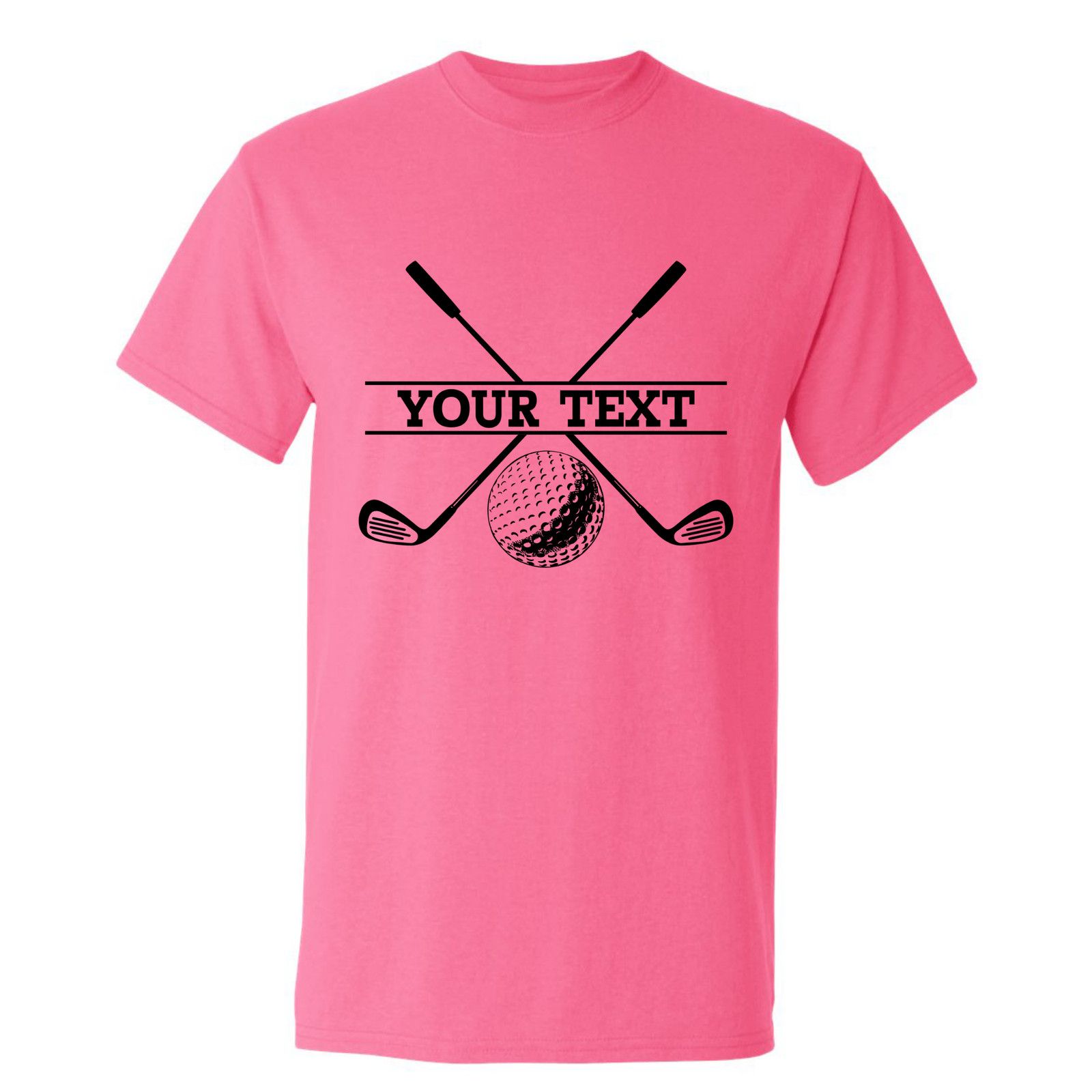 Gildan Personalized Golf Ball Crossed Clubs YOUR NAME T-Shirt Size US L / EU 52-54 / 3 - 13 Thumbnail