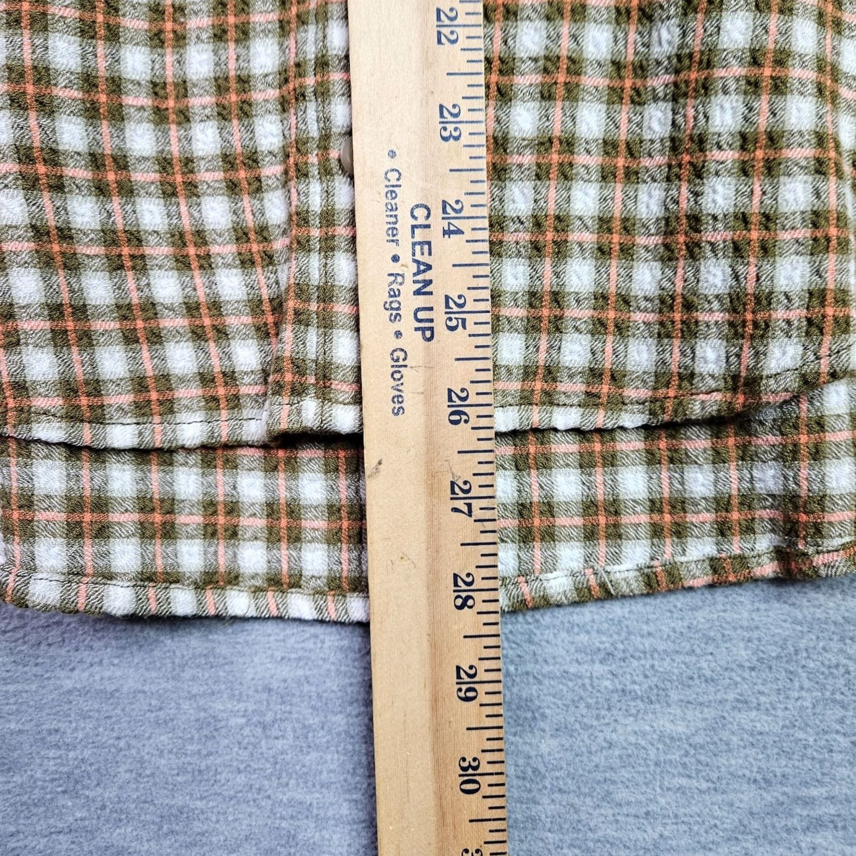 Anthropologie Anthropologie Pilcro Plaid Women's Button Front Shirt XXS Green Orange Multicolor Plaid Shirt Casual Womens Clothing Size XXS / US 00 / IT 34 - 3 Thumbnail