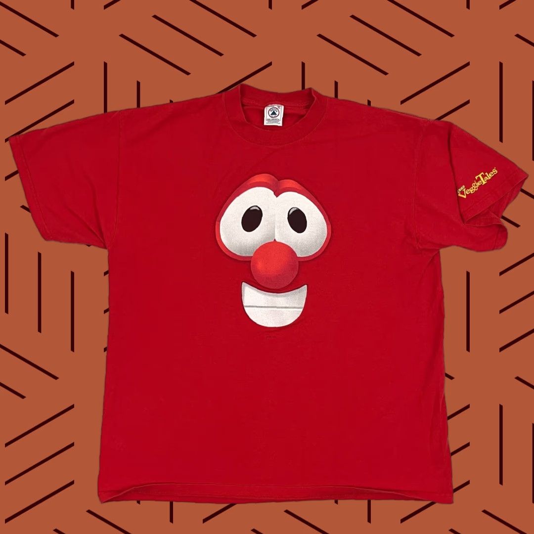 Delta VINTAGE Veggie Tales Shirt Delta 90s Logo Cartoon Graphic Print Mens XL Red Size US XL / EU 56 / 4 - 1 Thumbnail
