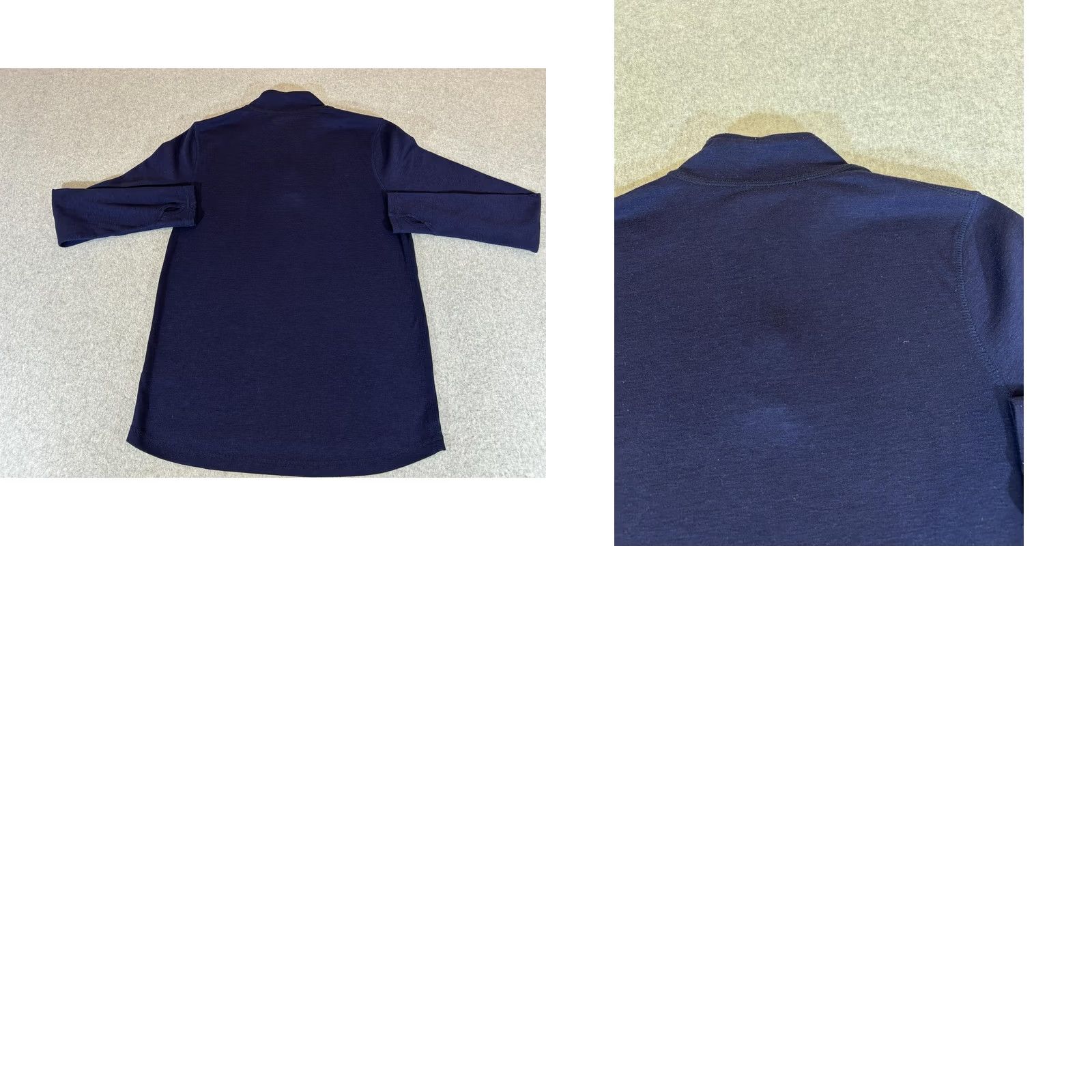 Layer 8 Omni Wool Shirt Mens M Blue 1/4 Zip Pullover Long Sleeve Base Layer Thermal Size US M / EU 48-50 / 2 - 8 Thumbnail