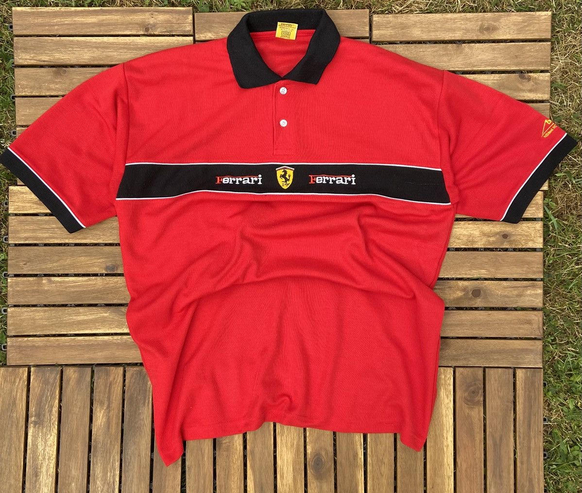 Ferrari 🟤 Vintage 90s Ferrari F1 Michael Schumacher 1996 Polo Shirt🟤 Size US L / EU 52-54 / 3 - 1 Thumbnail