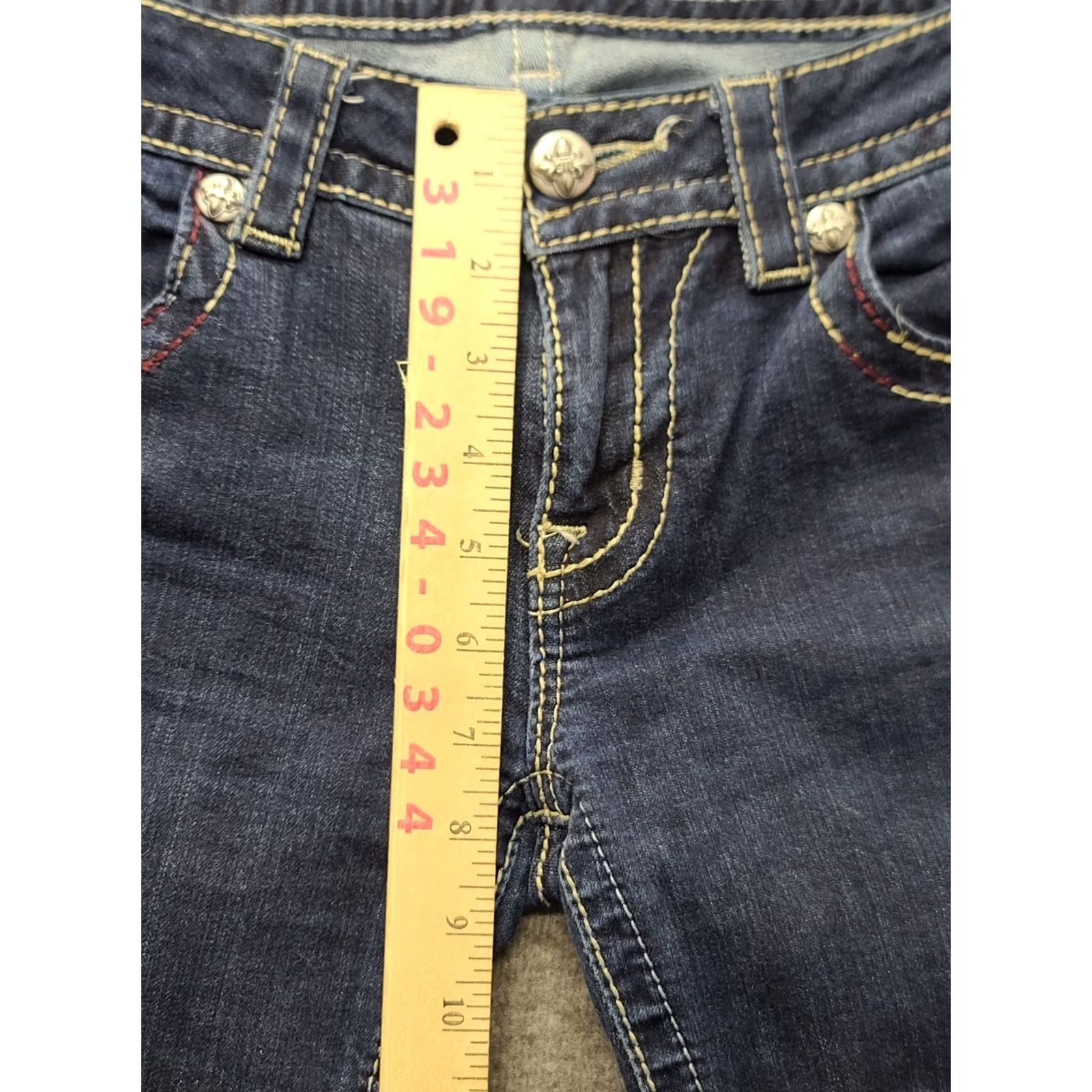 Miss Me Miss Me Jeans Womens 28x31 Skinny Low Rise Distressed Blue Denim 5-Pocket Y2K Country Rodeo Size 28" / US 6 / IT 42 - 5 Thumbnail