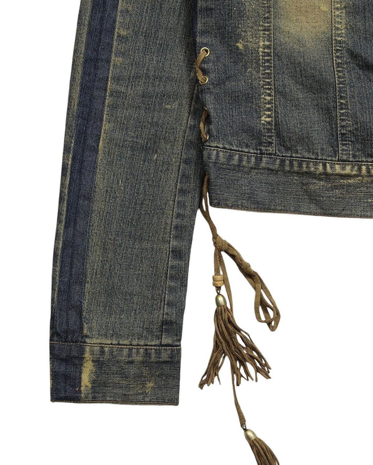 If Six Was Nine 2000S XCHROMOSOME INX MUD WASH DENIM JACKET Size M / US 6-8 / IT 42-44 - 5 Thumbnail