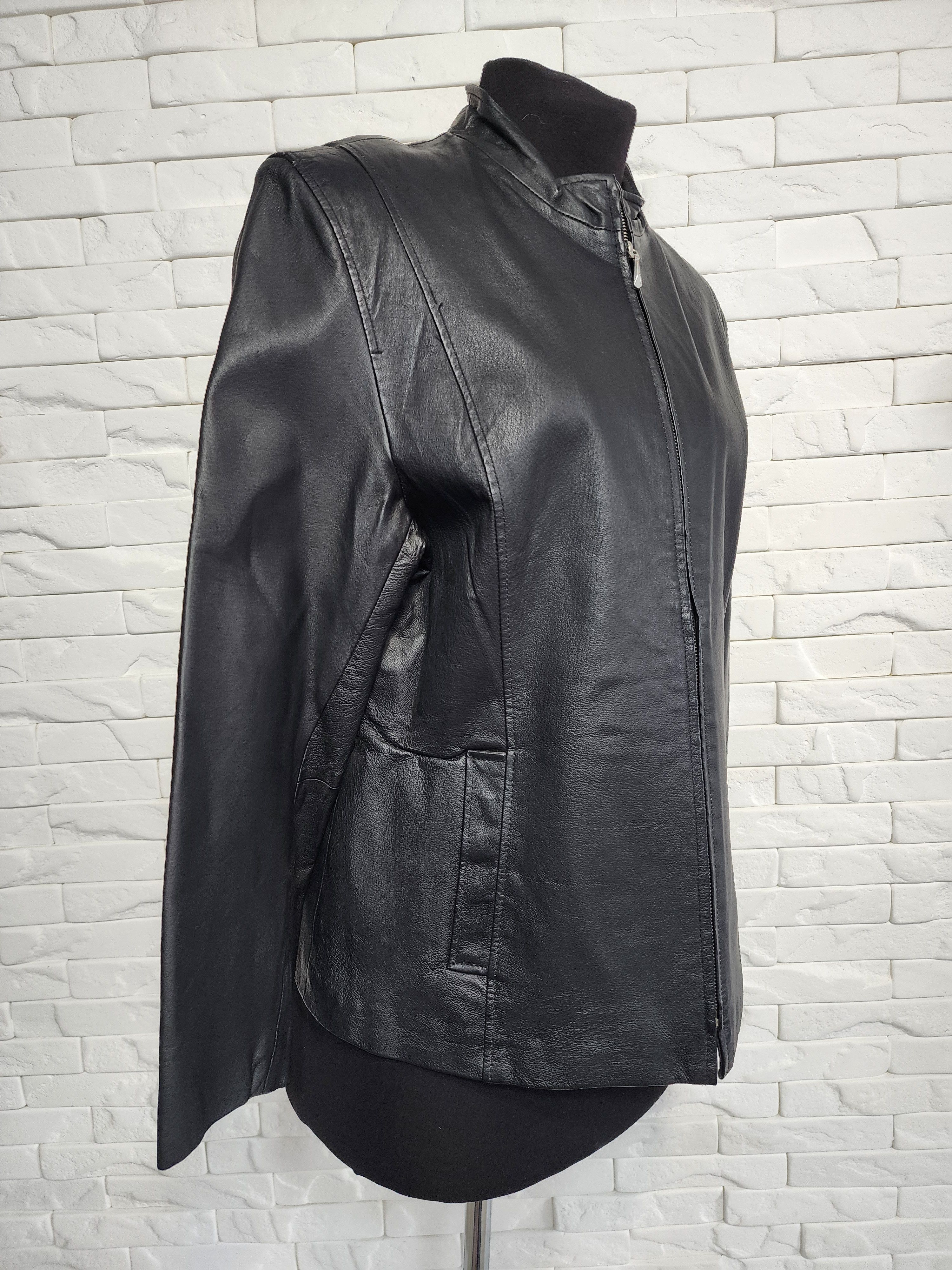 Other Black Leather Women's Jacket: Size L / US 10 / IT 46 - 4 Thumbnail