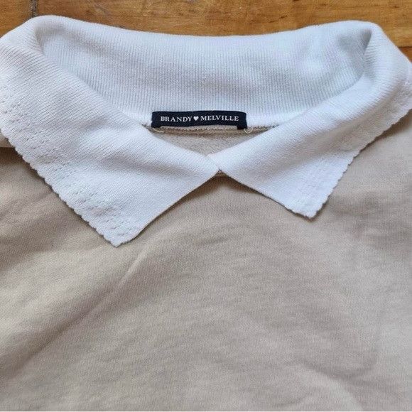 Brandy Melville John Galt Collared Oversize Long Sleeve Pullover Sweater Size ONE SIZE - 8 Thumbnail