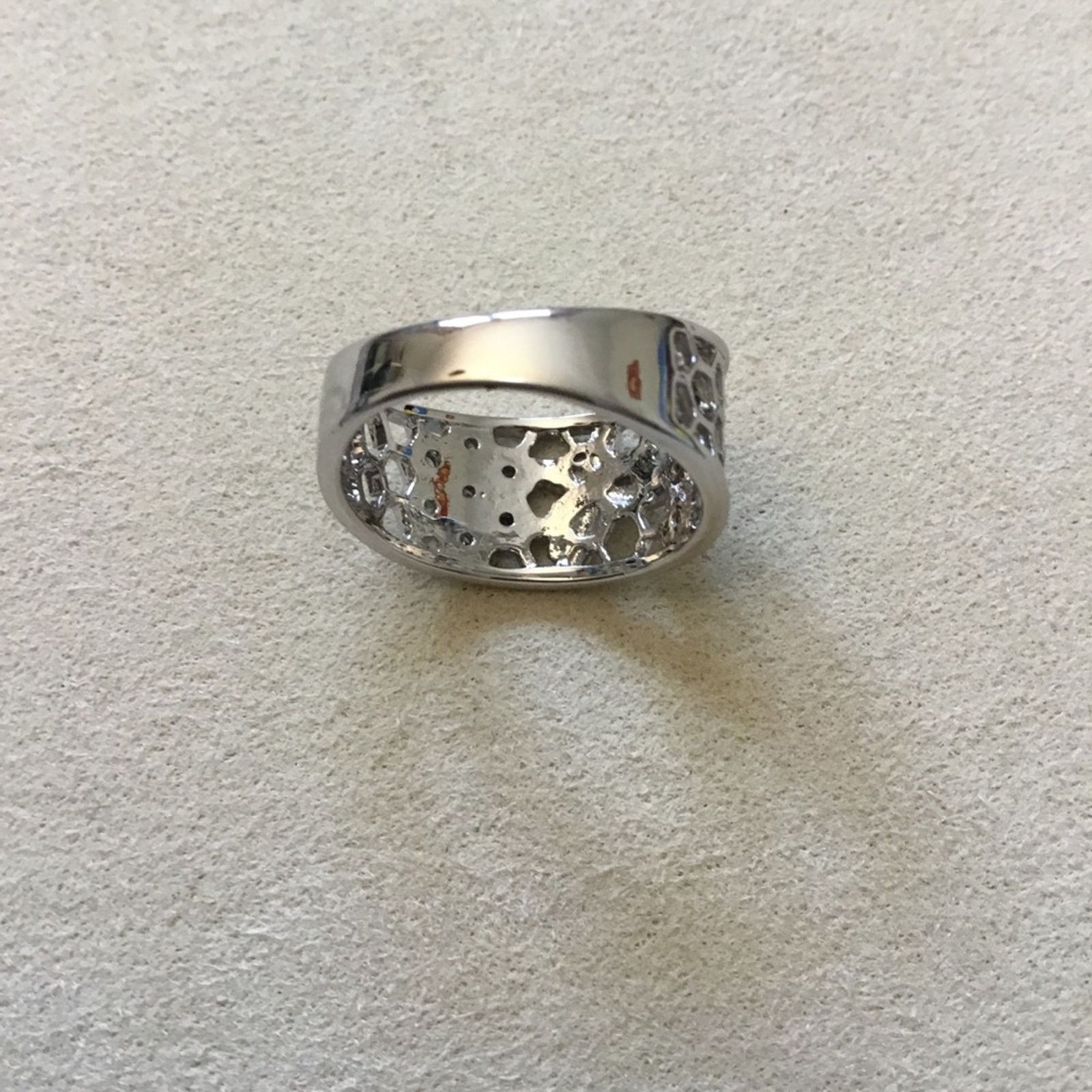 Other Sterling Silver Honeycomb Bee Crystals Ring Size ONE SIZE - 6 Thumbnail