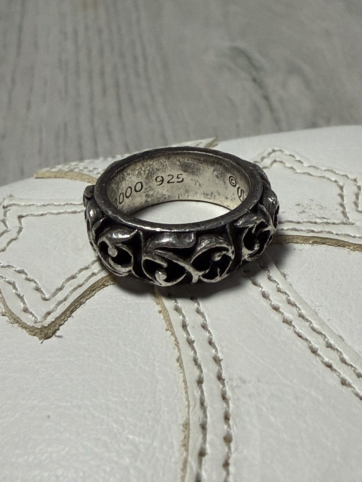 Chrome Hearts RARE Chrome Hearts Eternity Vine Band ring | Grailed