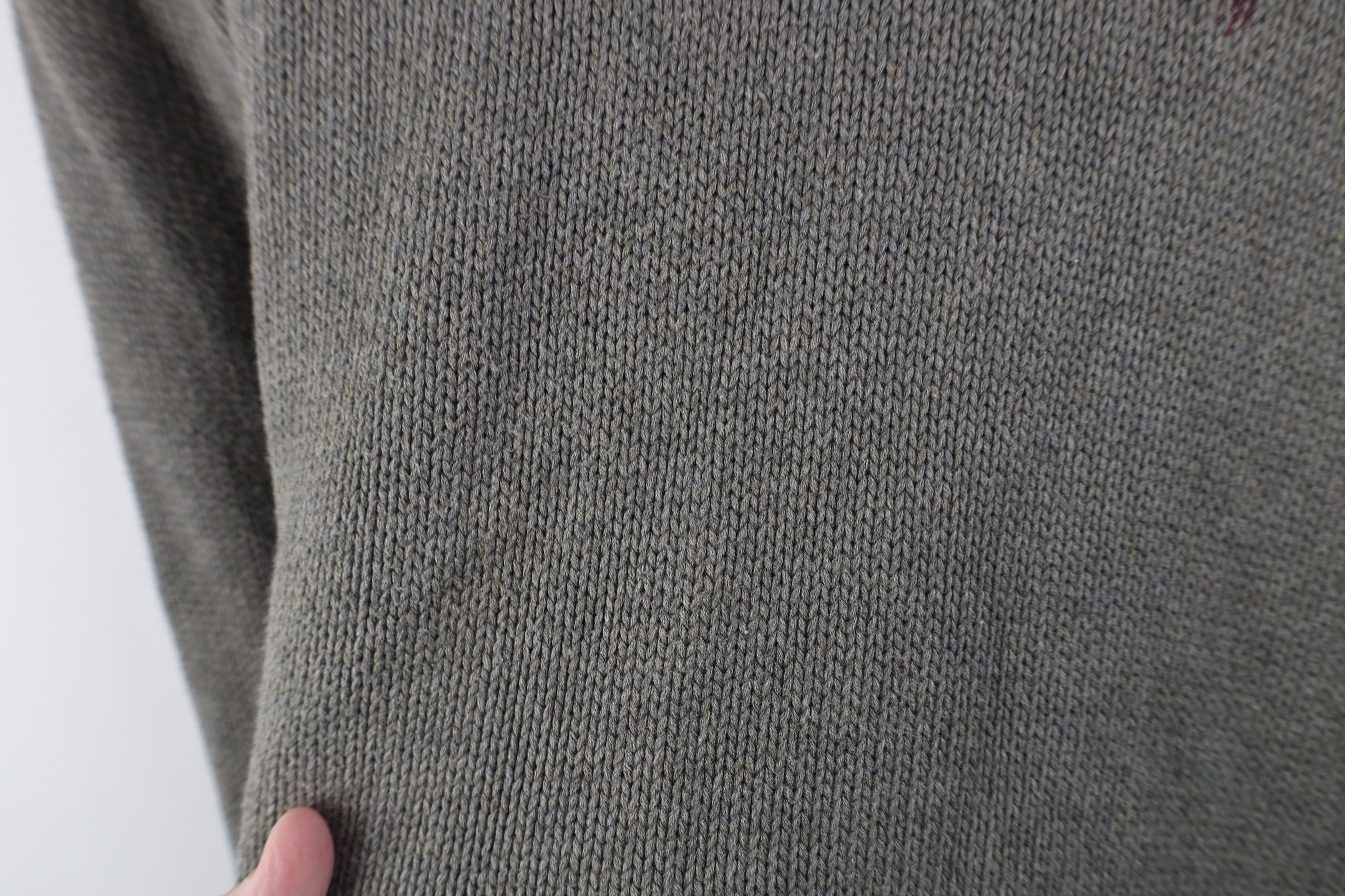Ralph Lauren Vintage 90s Ralph Lauren Ribbed Knit V-Neck Sweater Gray Size US L / EU 52-54 / 3 - 6 Thumbnail