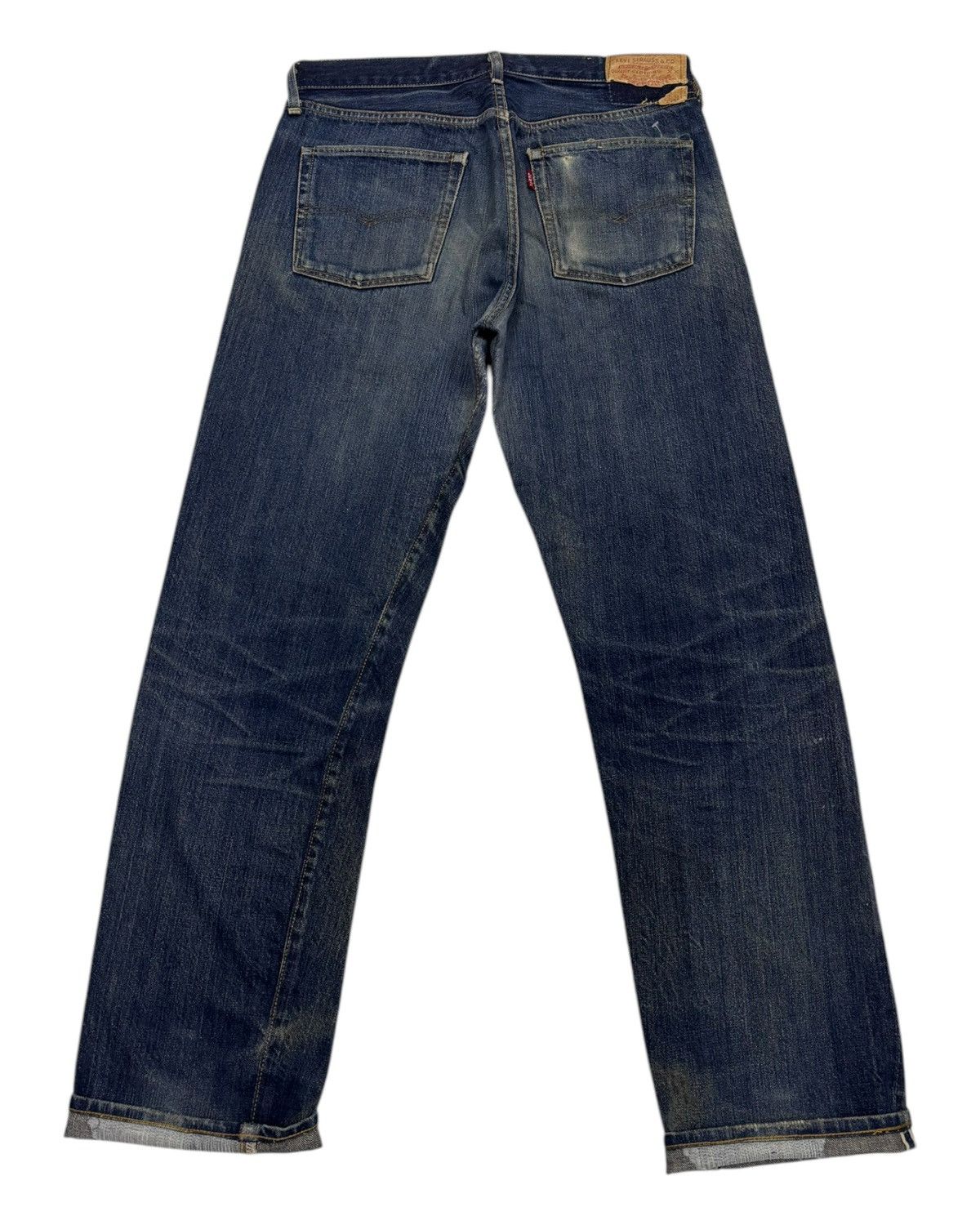 Levi's 🔥VTG 501 BIG E SELVEDGE DISTRESSED DENIM JEANS Size US 32 / EU 48 - 2 Thumbnail