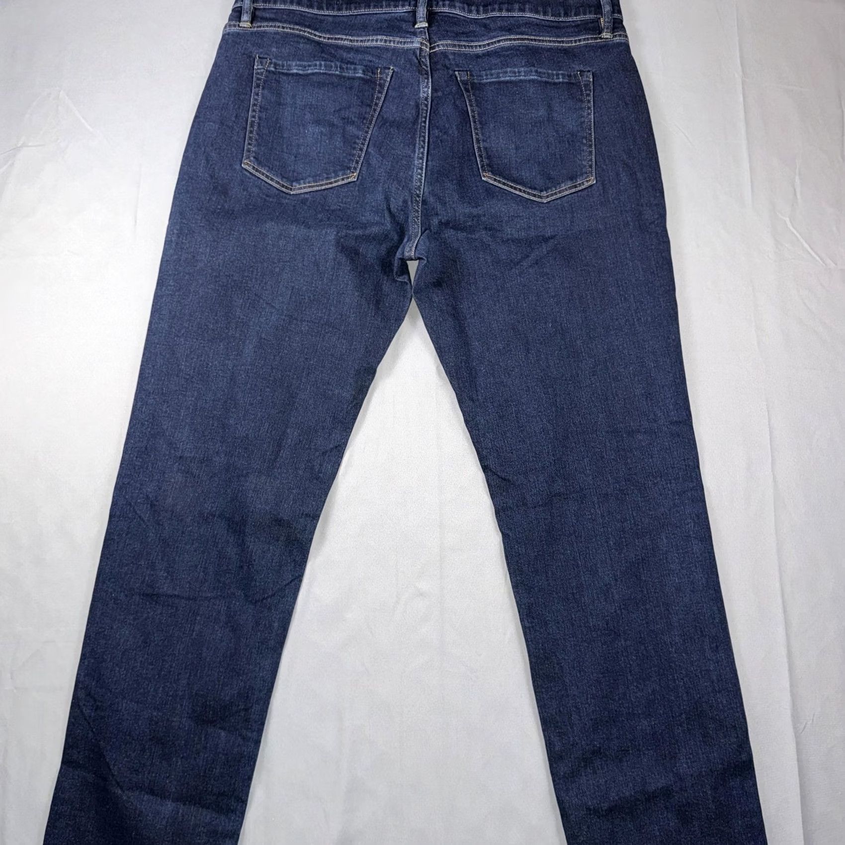 Flint And Tinder Flint And Tinder Jeans Mens 36x34 Blue Straight Dark Wash Denim Pants Size US 36 / EU 52 - 2 Thumbnail