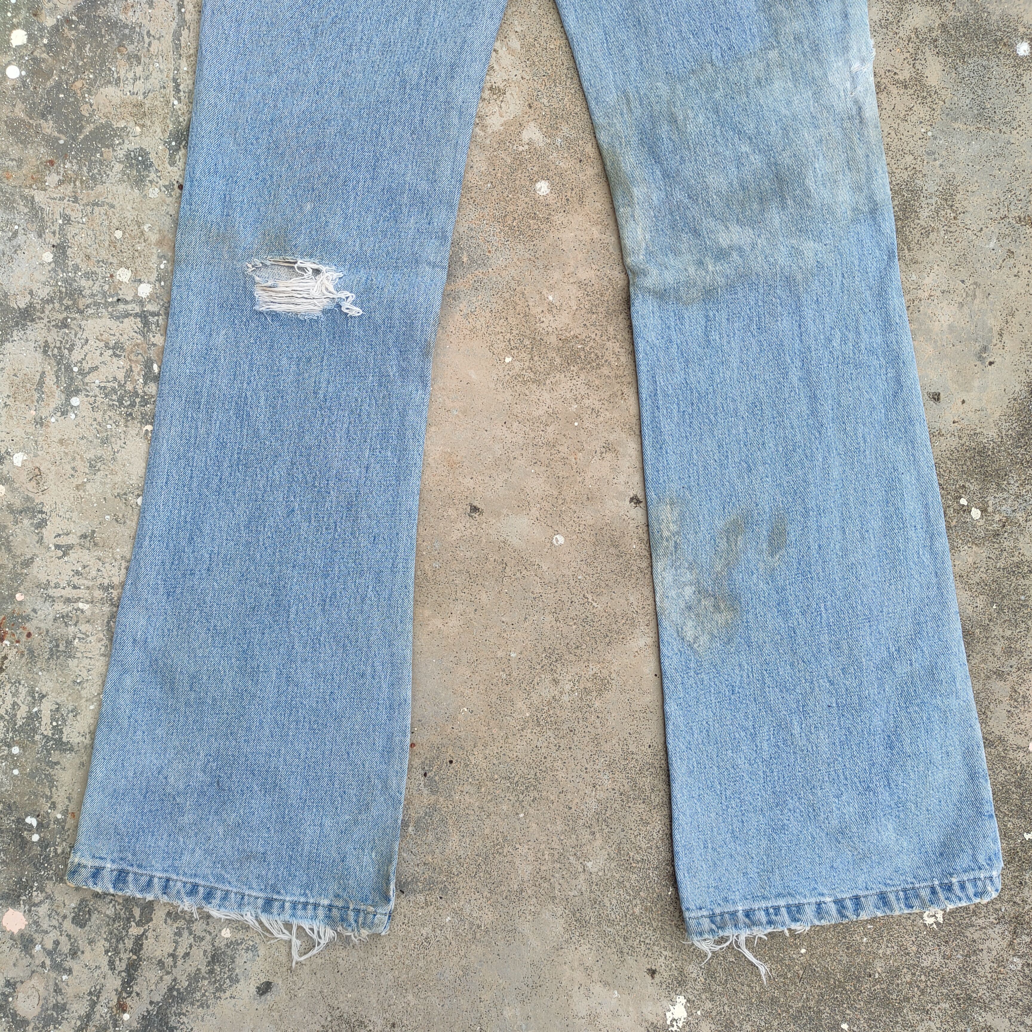Japanese Brand FLARE VINTAGE TUNNEL DISTRESSED FADED JEANS DENIM PANTS Size US 30 / EU 46 - 12 Thumbnail