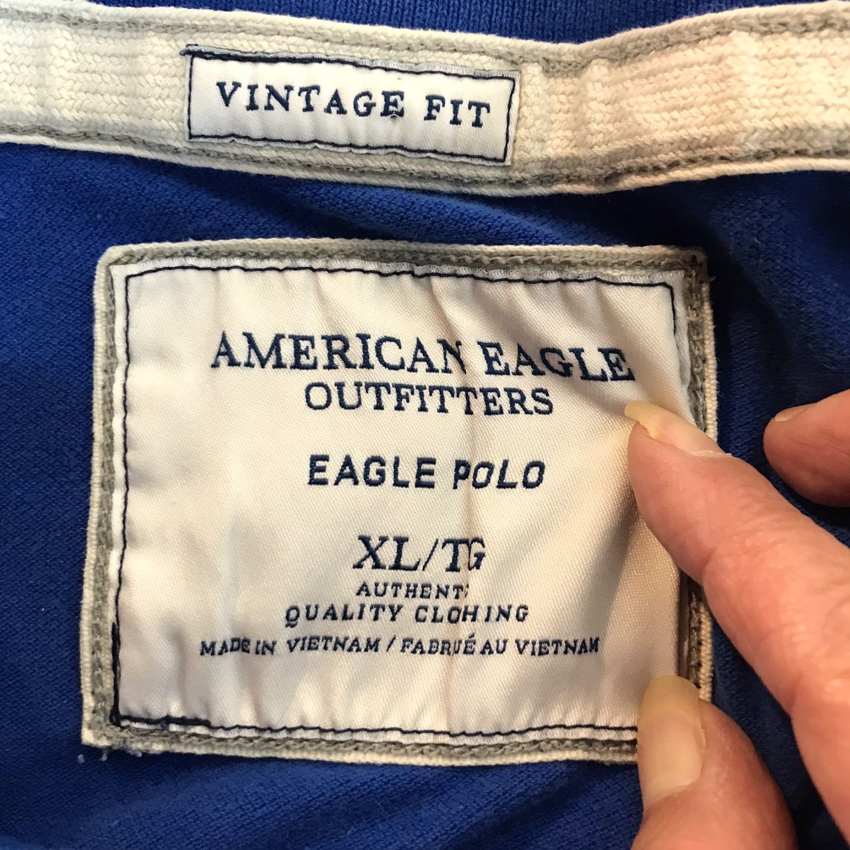 American Eagle Outfitters VINTAGE American Eagle Outfitters Men's Polo Shirt XL Blue 1/4 Button Cotton Casual Size US XL / EU 56 / 4 - 7 Thumbnail