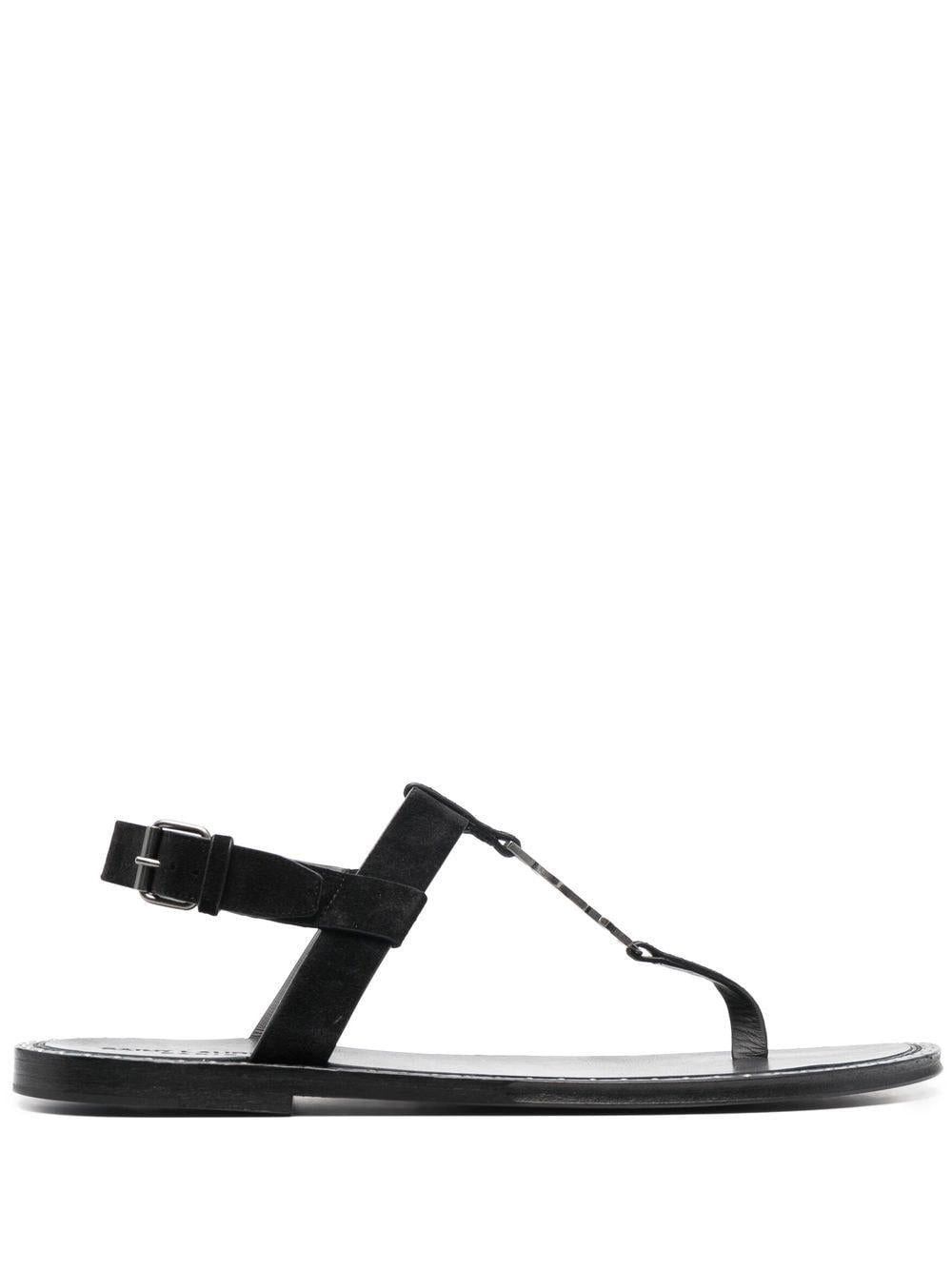 Saint Laurent Cassandre Sandals in Suede