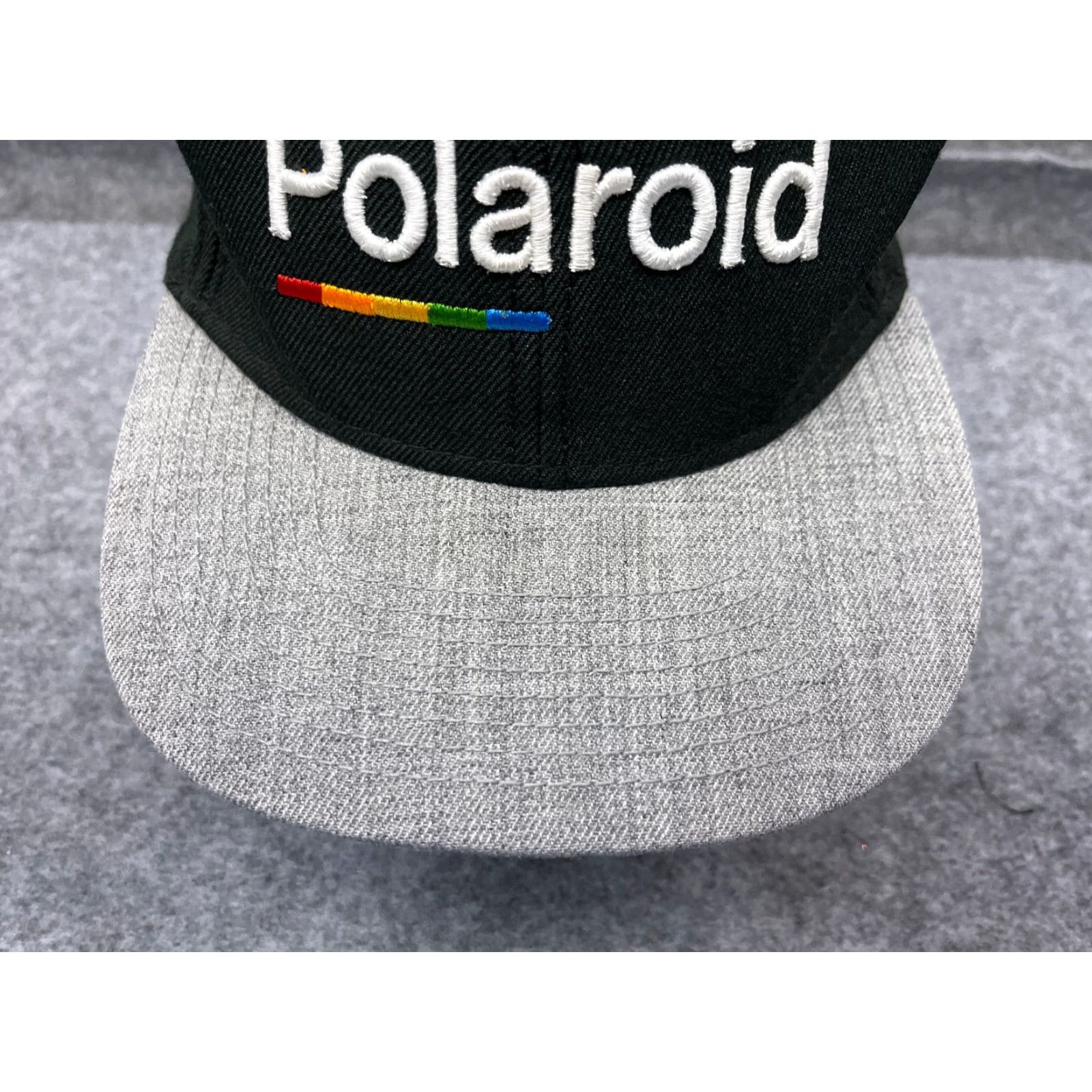 Polaroid Polaroid Hat Cap Snap Back Adult One Size Black Gray 100% Cotton Camera Size ONE SIZE - 3 Thumbnail