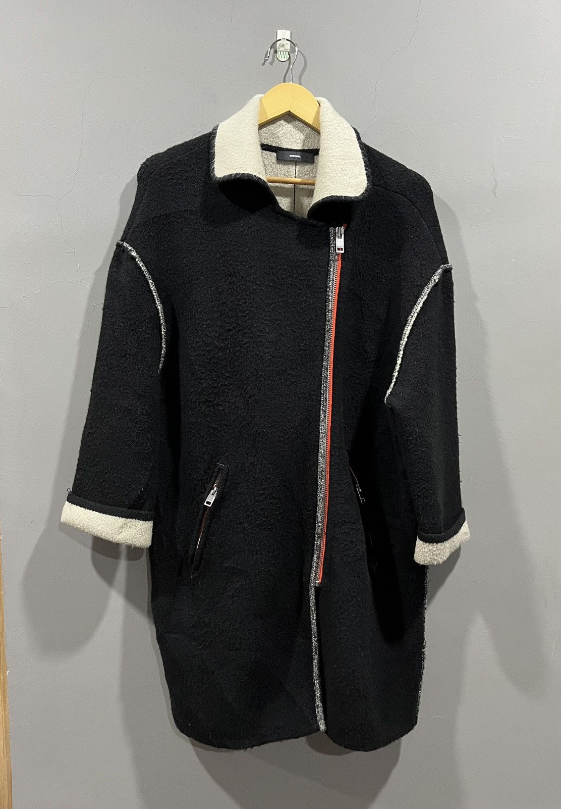 Diesel Vintage Unisex Diesel Zipper Wool coat Jacket Size ONE SIZE - 3 Thumbnail