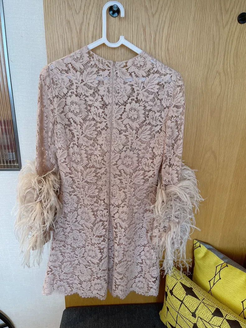 Valentino Valentino Feather lace dress Size L / US 10 / IT 46 - 2 Thumbnail