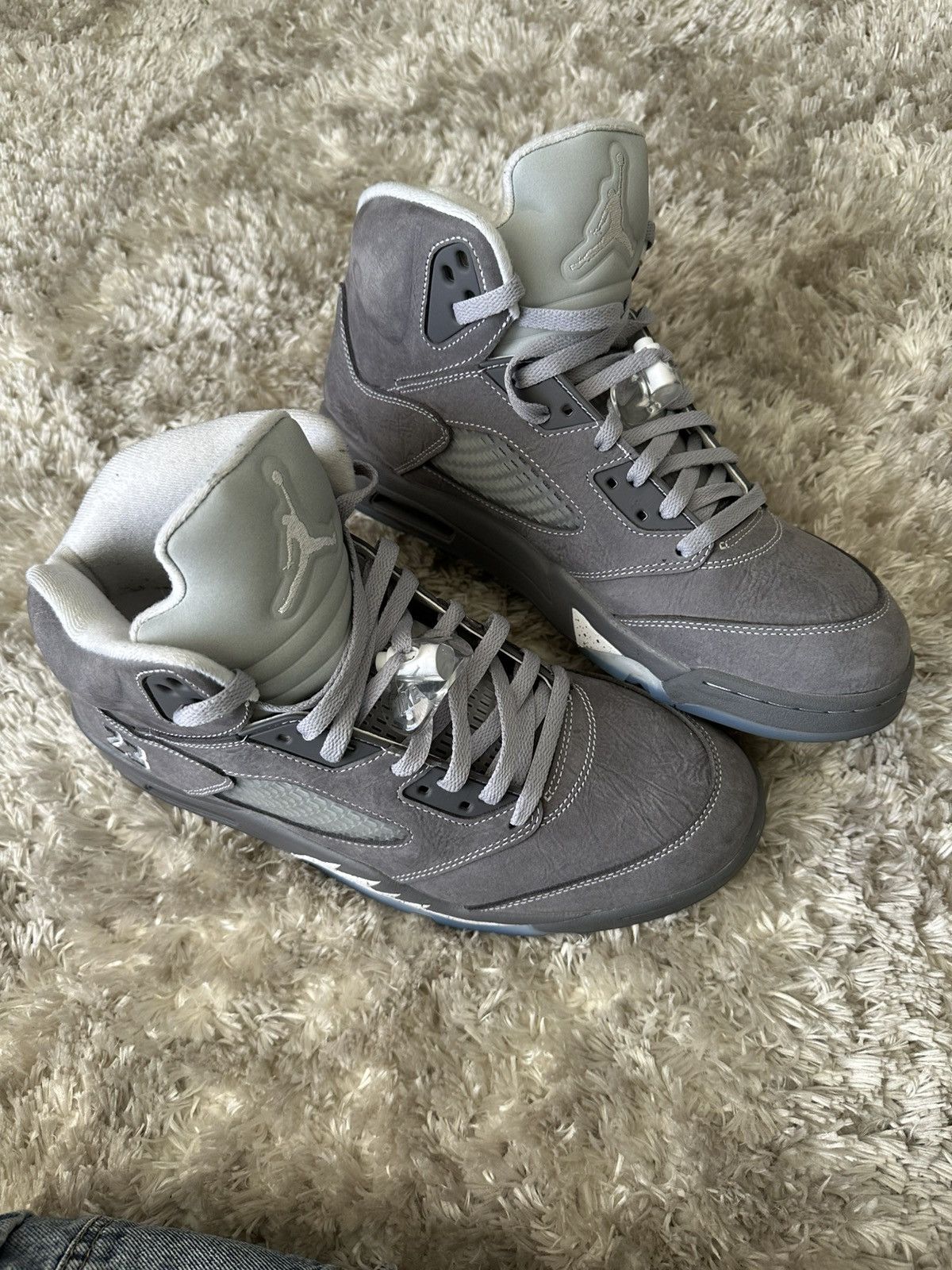 Nike Air Jordan 5 Wolf Grey Retro Size US 11.5 / EU 44-45 - 4 Thumbnail