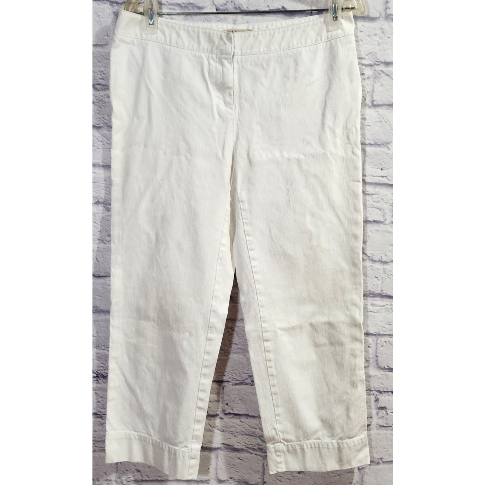 Other CAbi White Flat Front Ankle Length Jeans 8 Lightweight Size 30" / US 8 / IT 44 - 1 Thumbnail