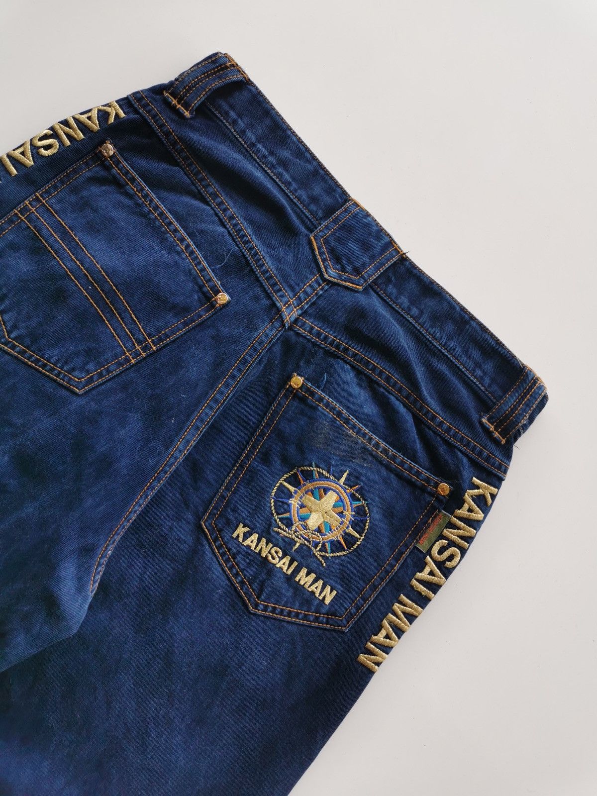 Kansai Yamamoto Vintage Kansai Man Embroidery Logo Jeans ( Size 28x43.5 ) Size US 28 / EU 44 - 6 Thumbnail