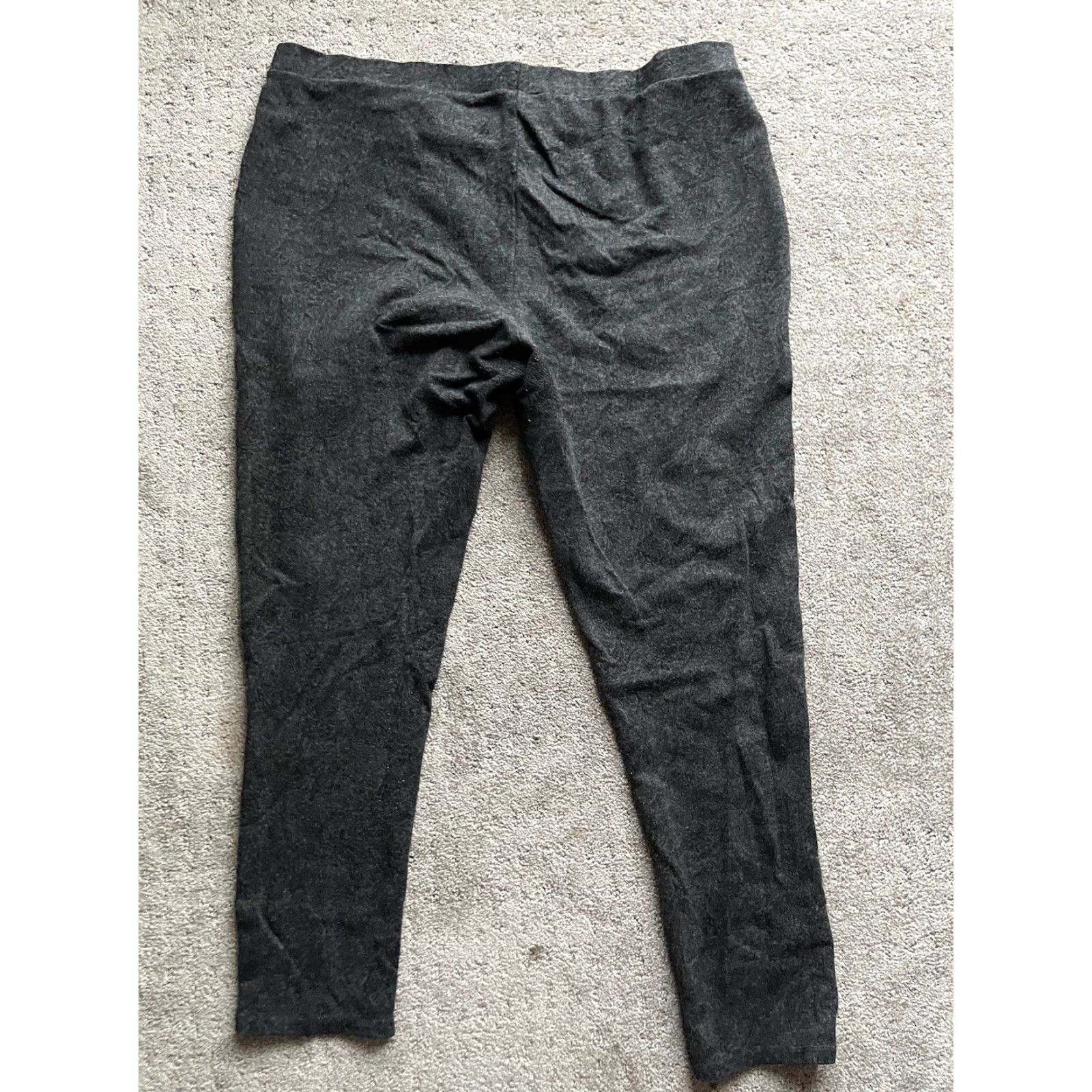 Vintage Premise Studio Women XL Black Knit Stretch Pull-On Pants Flat Front Casual Size 40" / US 18 - 3 Thumbnail