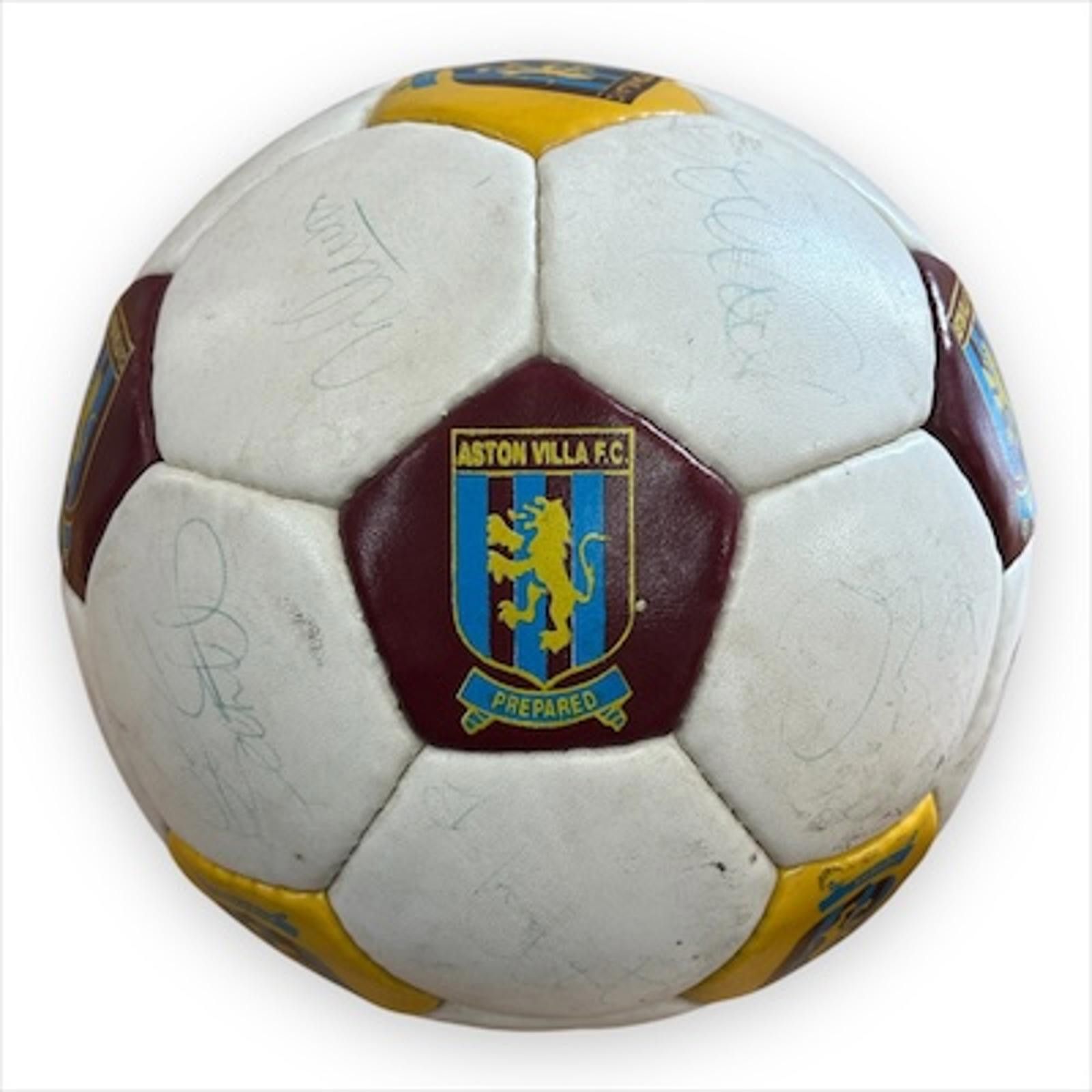 Designer Aston Villa FC 1992 Squad Signed Official Football (E24) Size ONE SIZE - 6 Thumbnail
