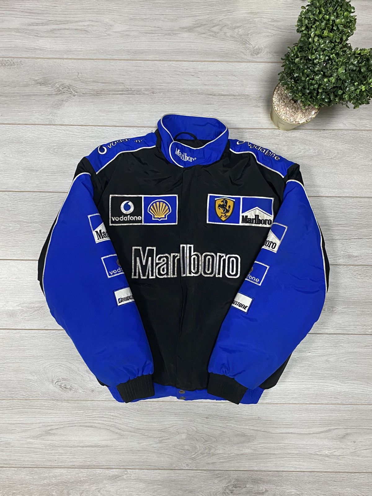 Marlboro Ferrari Marlboro shell Vodafone vintage racing bomber jacket Size US XL / EU 56 / 4 - 2 Thumbnail