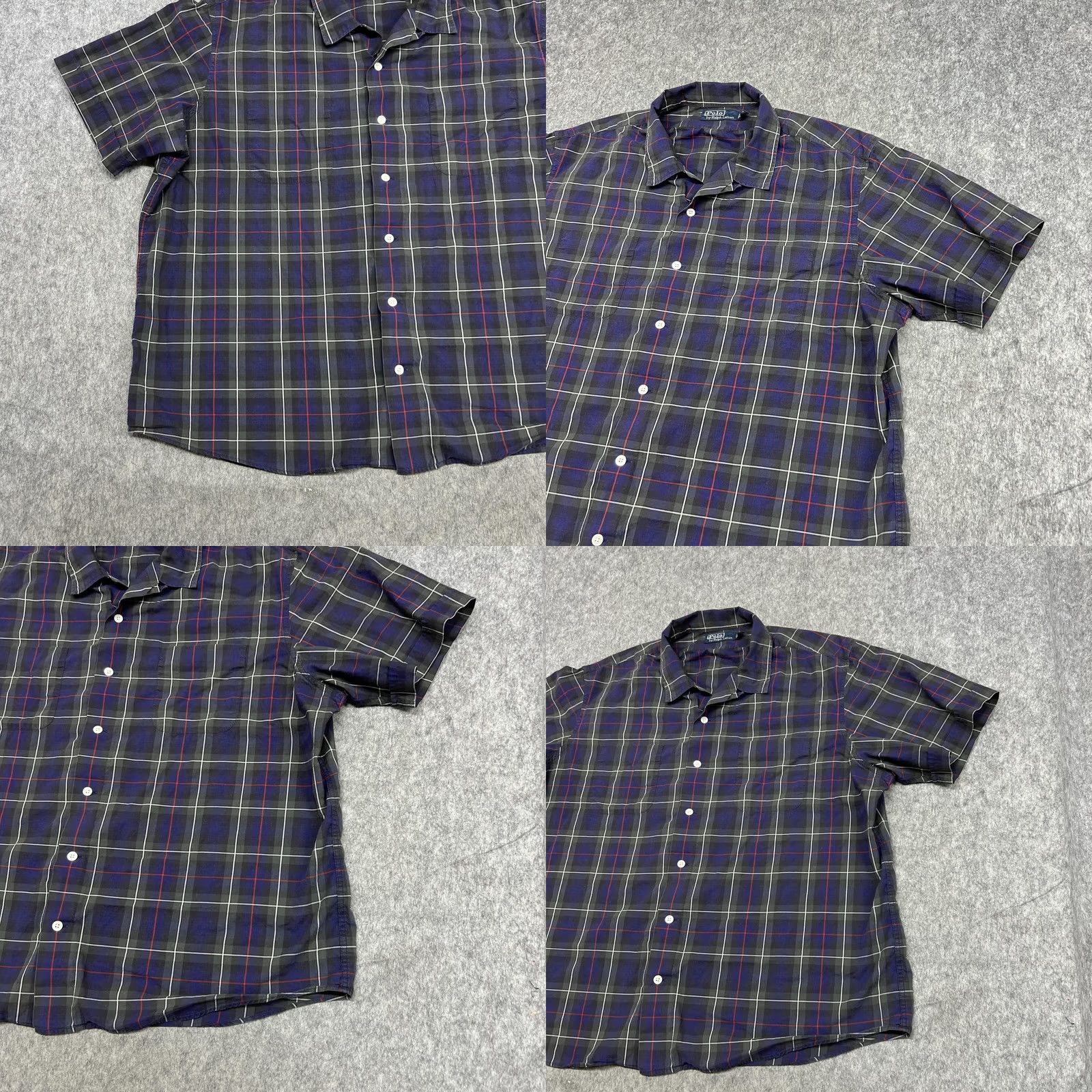 Polo Ralph Lauren Polo Ralph Lauren Shirt Mens 2XL Blue Plaid Short Sleeve Button Camp Loop Neck Size US XXL / EU 58 / 5 - 8 Thumbnail