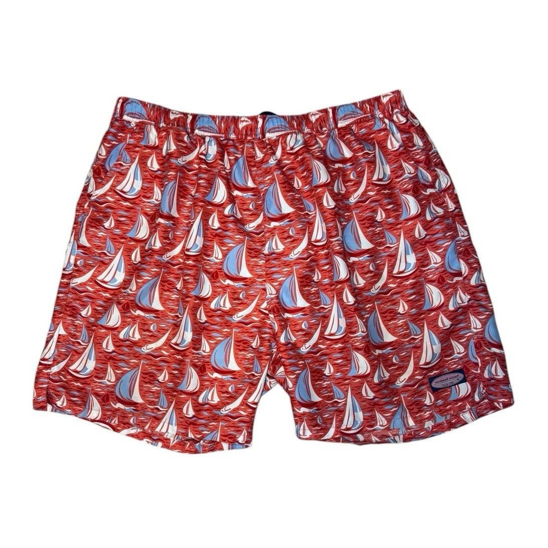 Vineyard Vines Vineyard Vines Sailboat Nautical Swim Trunks Size US 40 / EU 56 - 1 Thumbnail