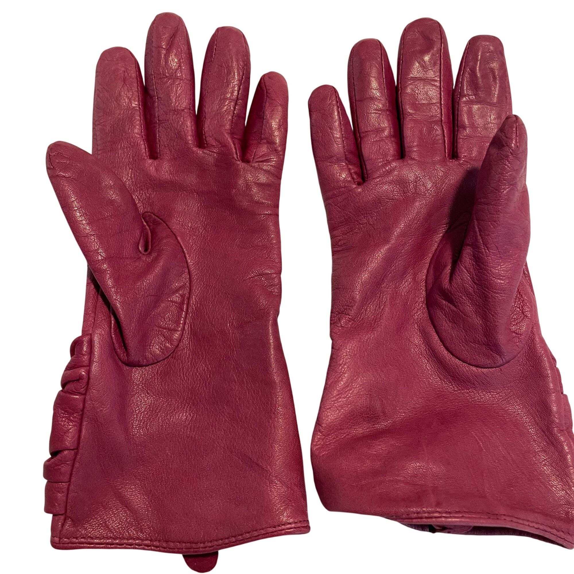 Other Marissa Madison Pink Genuine Leather women’s small gloves Size ONE SIZE - 3 Thumbnail
