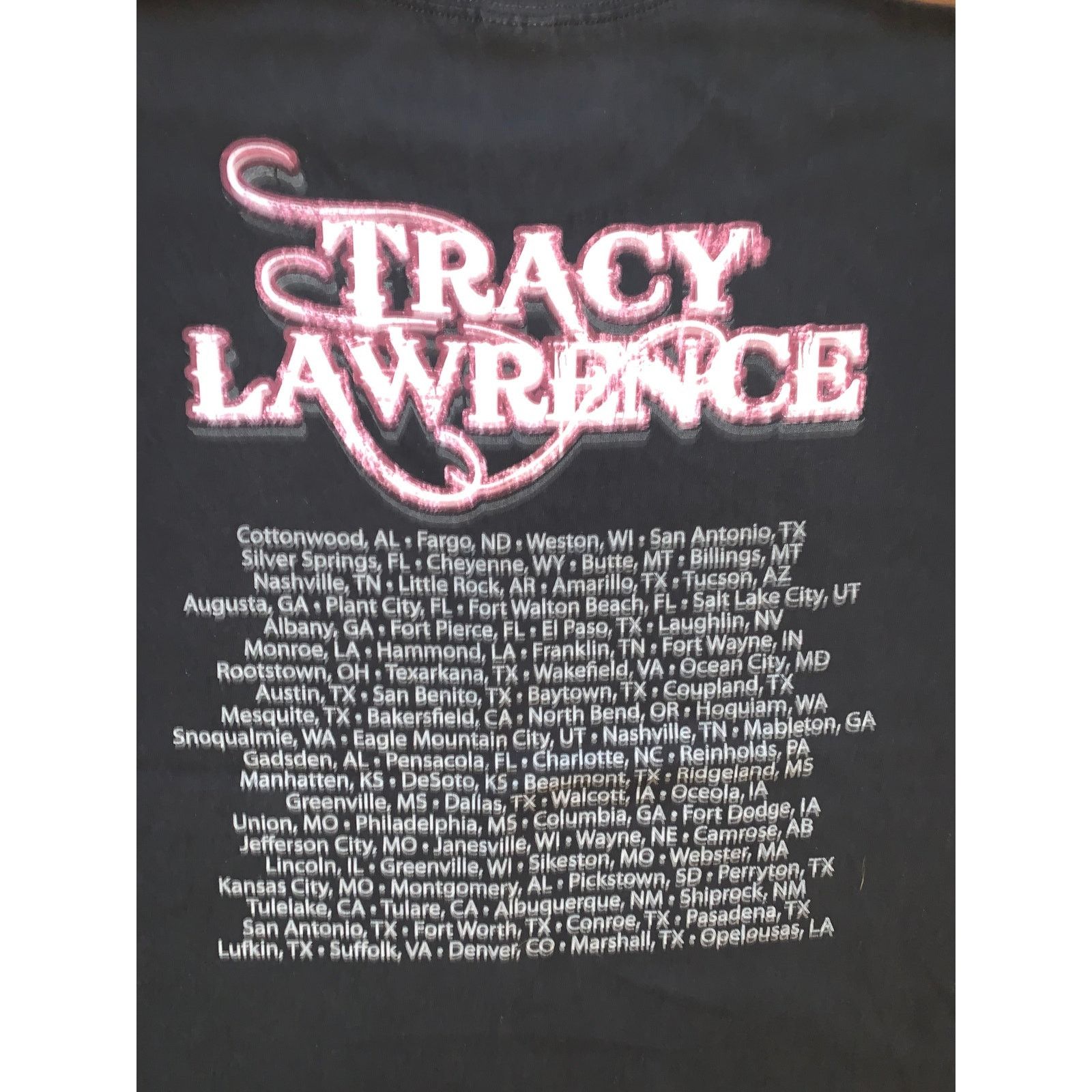 Anvil Tracy Lawrence Tour T Shirt XL Black Country Concert Tee Size US XL / EU 56 / 4 - 6 Thumbnail