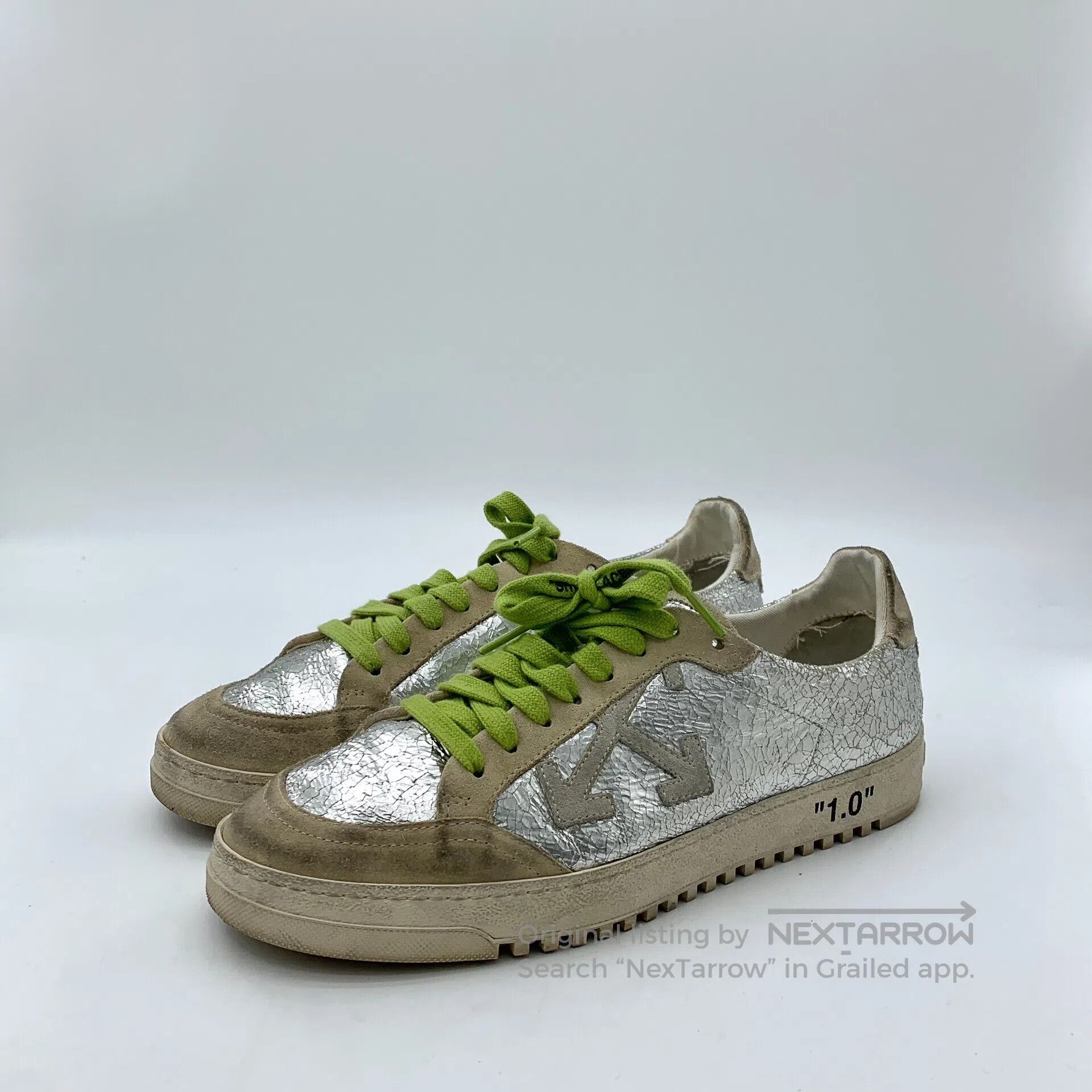 Off-White Off-White Multicolored Arrow Strap Casual Flat Sneakers Di Size US 8 / EU 41 - 1 Thumbnail