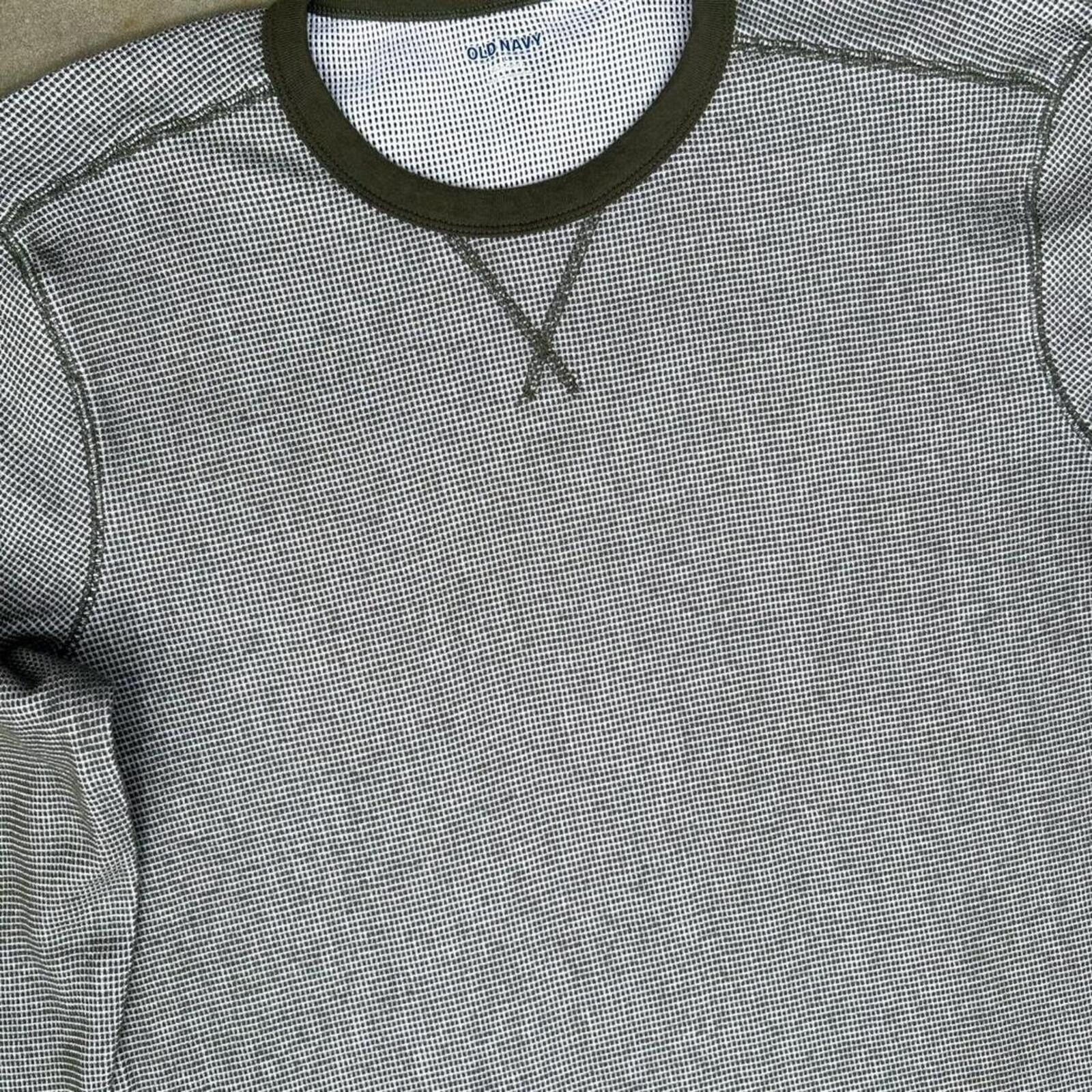 Old Navy 2 Tone Olive Green/Waffle Knit Thermal Size US L / EU 52-54 / 3 - 2 Thumbnail