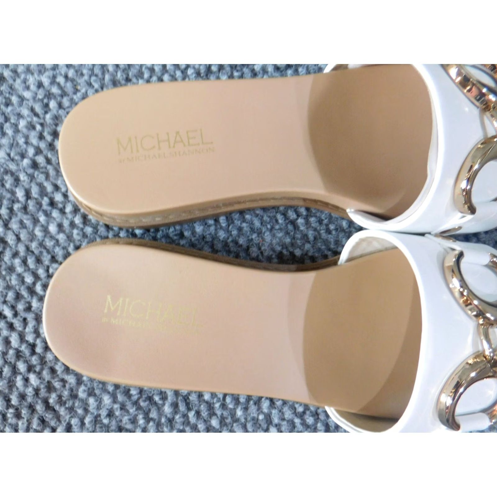 Vintage VINTAGE Michael Shannon Womens Sandals 9 White slip on slides Size US 9 / IT 39 - 4 Thumbnail