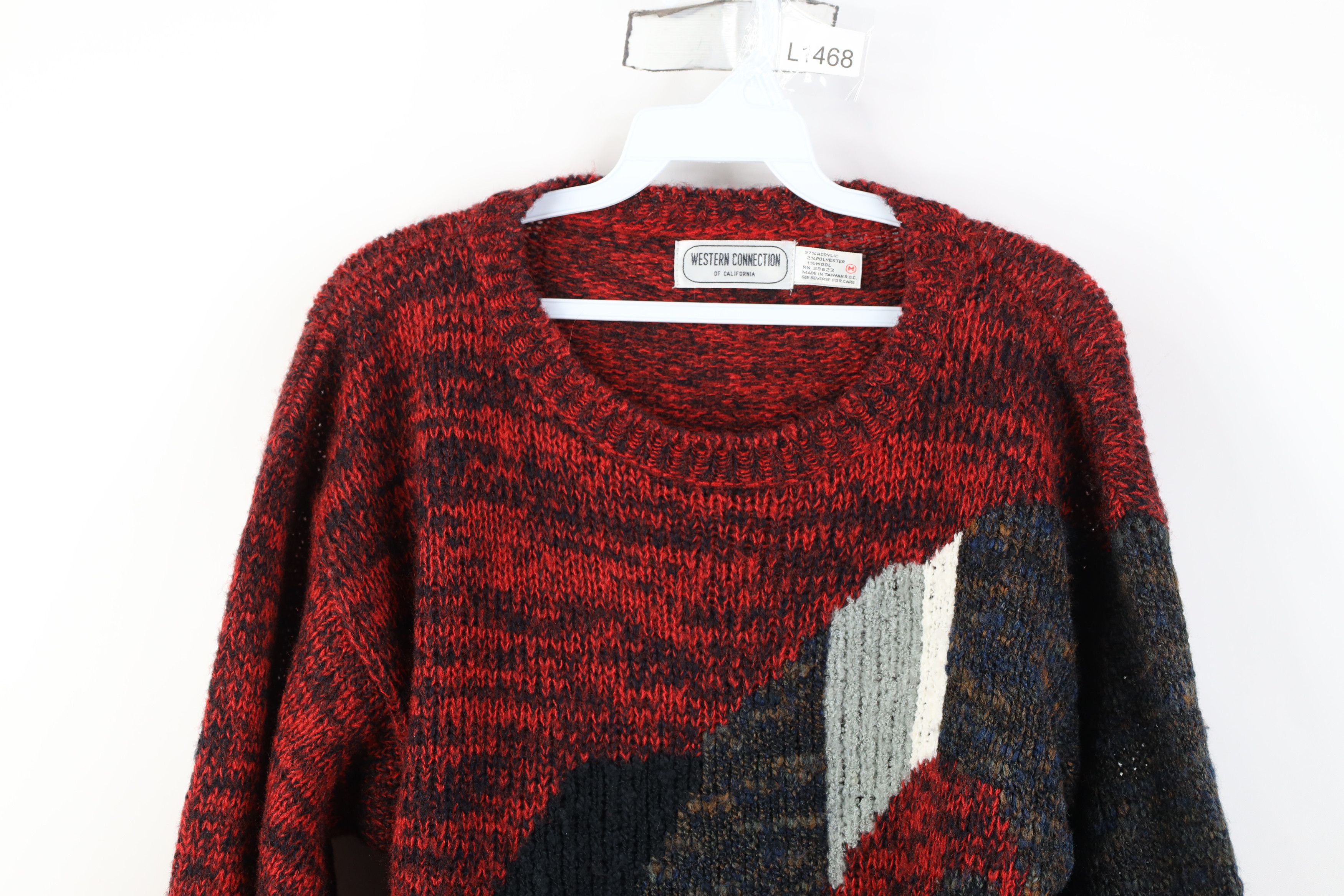 Vintage Vintage 90s Streetwear Wool Blend Knit Crewneck Sweater Size M / US 6-8 / IT 42-44 - 2 Thumbnail