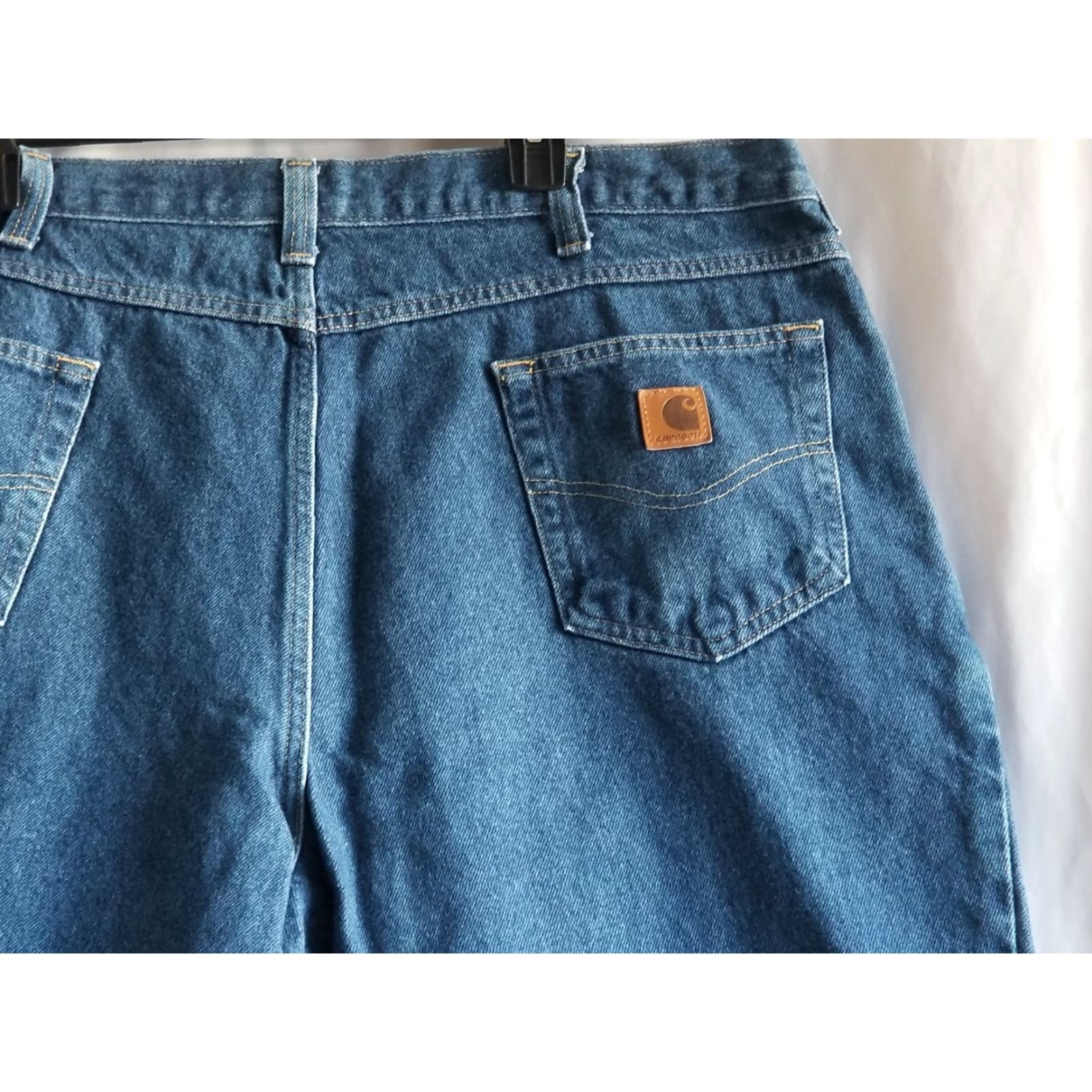 Carhartt VINTAGE? Wait, Carhartt Relaxed Fit Jeans 40 x 32 381-83 Work Blue Denim Dungarees Size US 40 / EU 56 - 5 Thumbnail