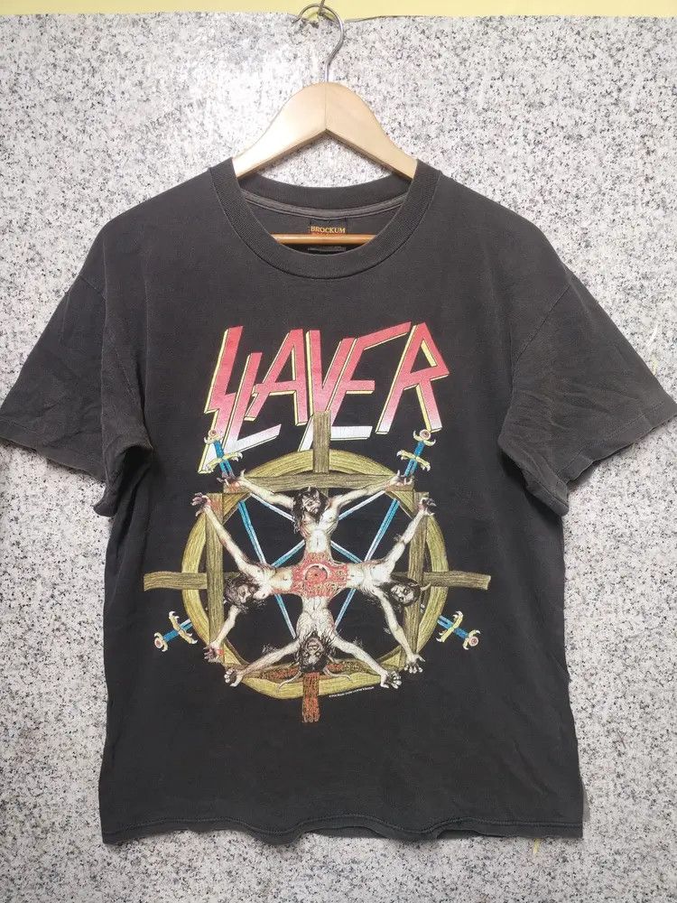 Vintage Slayer Shirt 1994 Circle Of Beliefs Slayer Brockum L