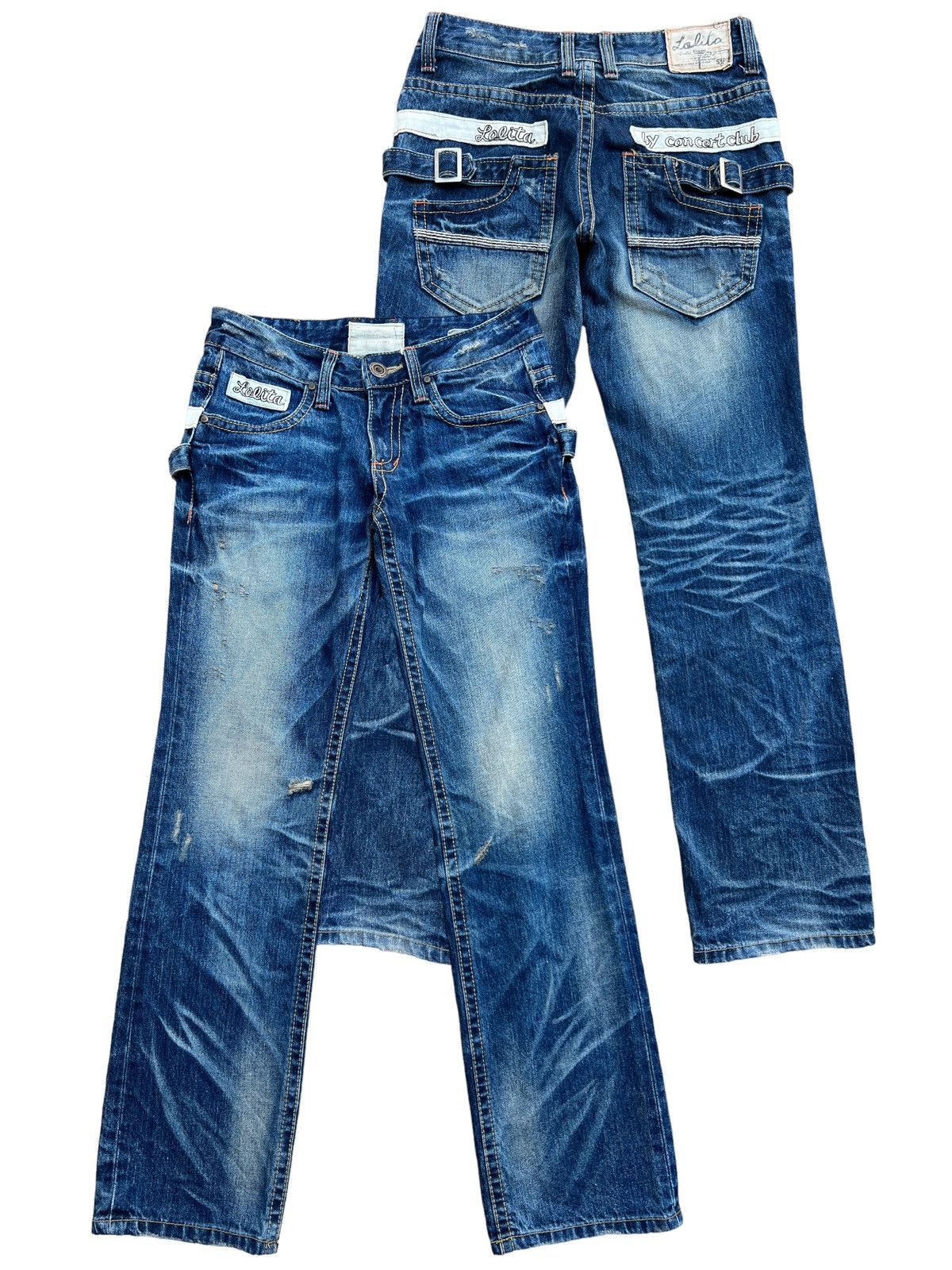 Japanese Brand Lolita Yoshitomo Nara Distressed Denim Jeans 31x31.5 Size 31" - 1 Thumbnail