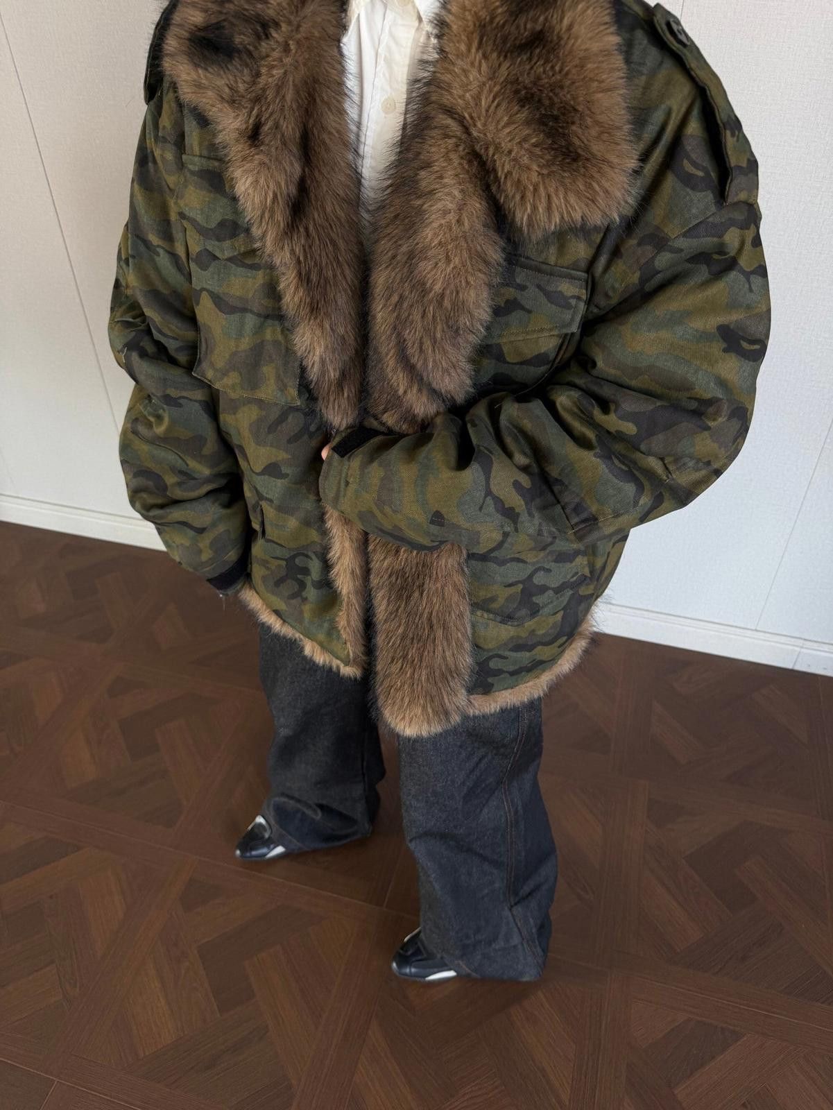 Japanese Brand Camouflage Faux Fur Lined Military Style Jacket Size US M / EU 48-50 / 2 - 3 Thumbnail