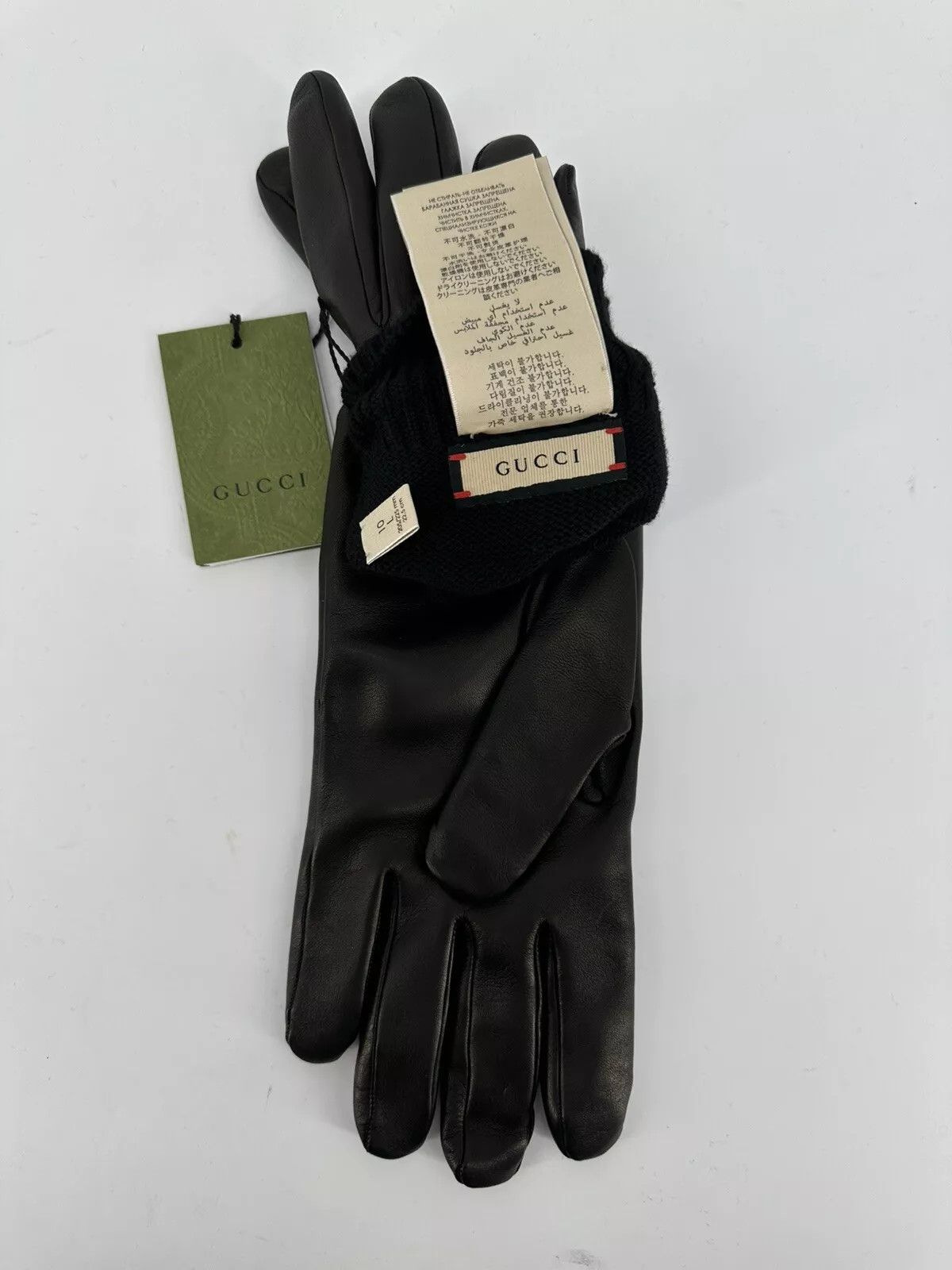 Gucci New Gucci Gloves Size-10-L black leather Size ONE SIZE - 6 Thumbnail