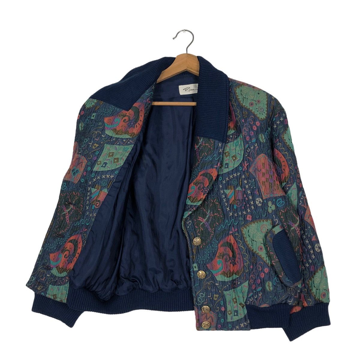 Japanese Brand 🔥Vintage Bomber Jacket Double Collar Reina Art Issey Miyake Size US M / EU 48-50 / 2 - 11 Thumbnail
