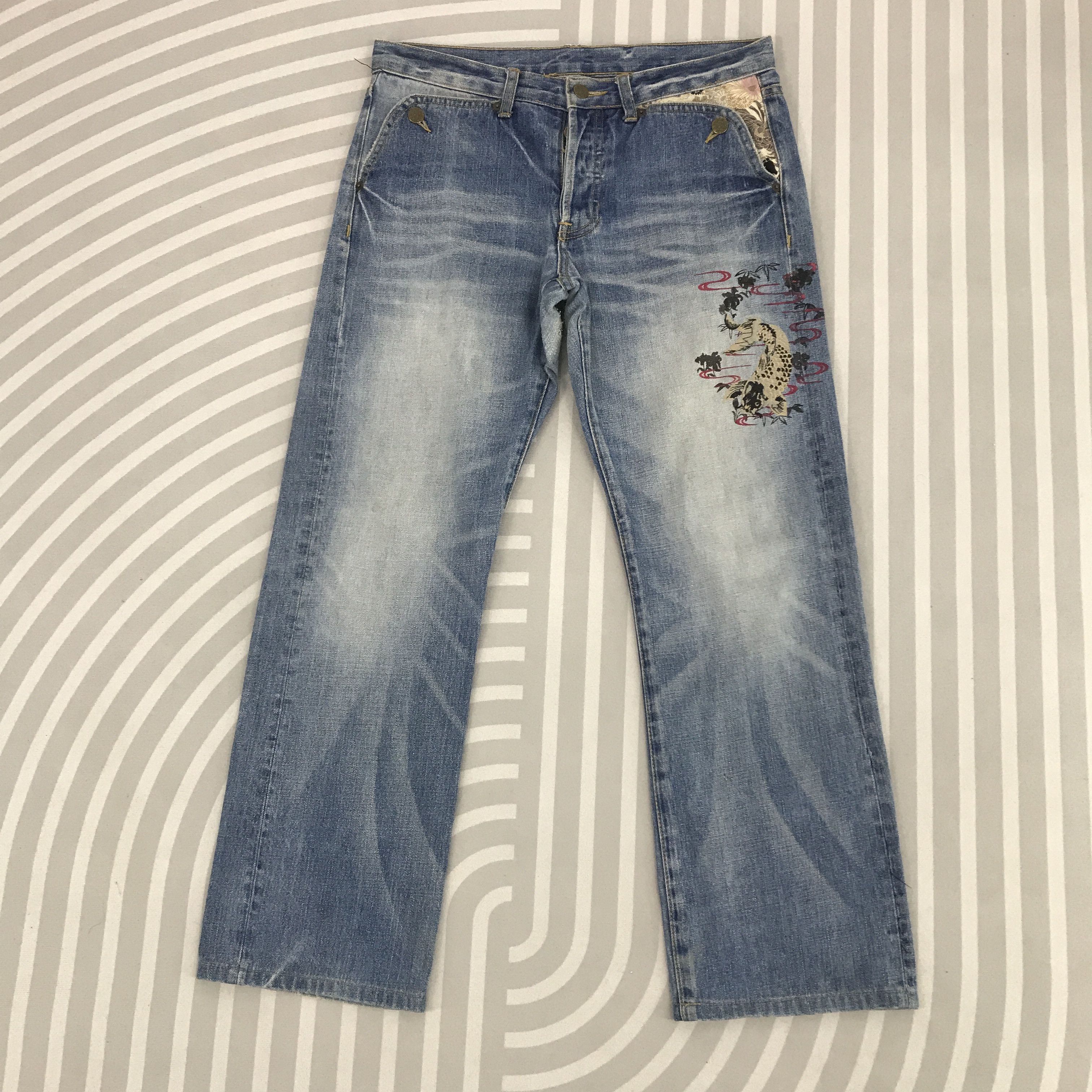 Japanese Brand × Vintage Vintage TK Distressed Jeans Size US 31 - 1 Thumbnail