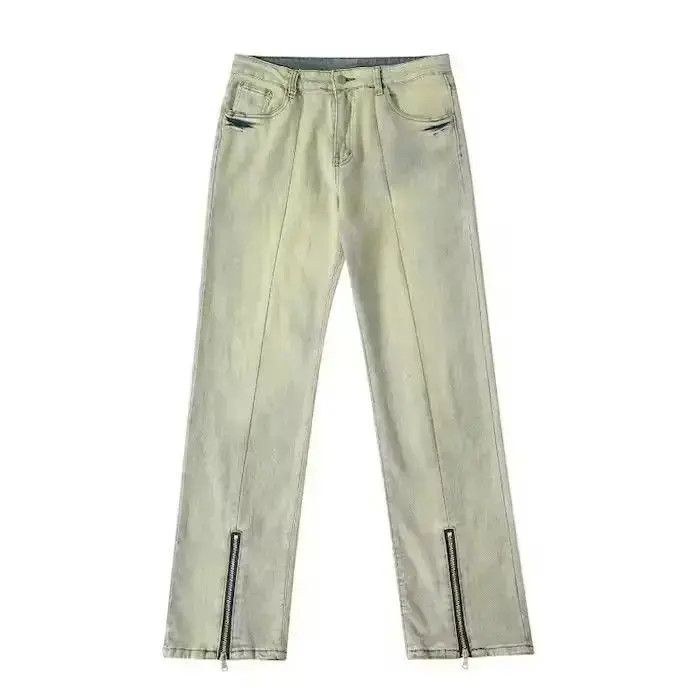 Japanese Brand Ankle Zip Stacked Denim Jeans Size US 32 / EU 48 - 3 Thumbnail